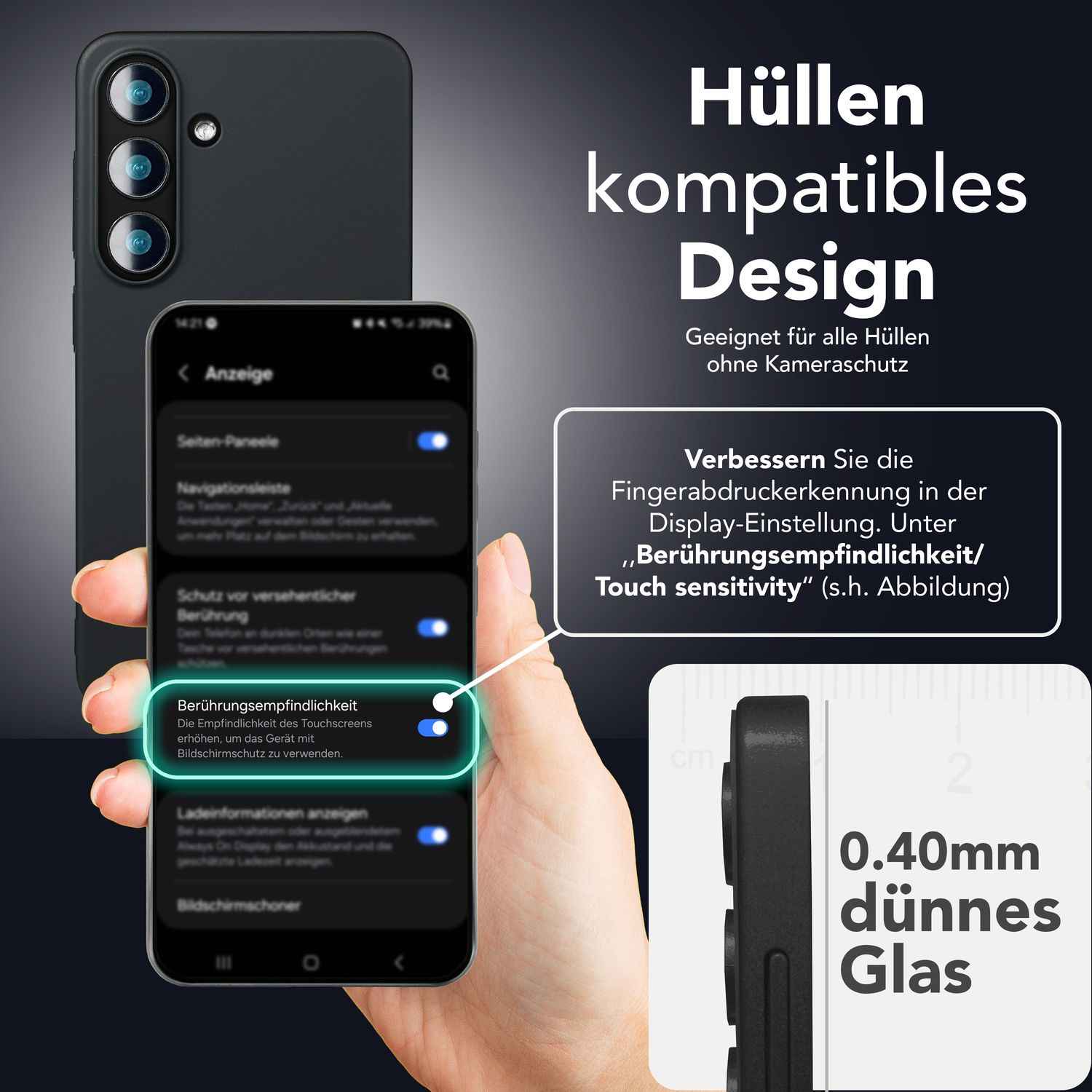 NALIA ArmorGlassX für Samsung Galaxy S25 Plus Glas, 2x Schutzglas mit Rahmen zur Installation, Kristallklare 9H Displayschutz-Folie, Transparentes Displayglas mit schwarzem Rand
