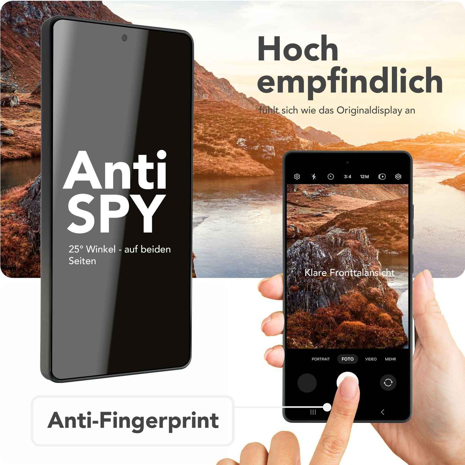 NALIA AntiSpyX für Samsung Galaxy S25 Ultra Glas, Privacy Schutzglas mit Positionierungshilfe zur Installation, Anti-Spy Blickschutz Folie, Kratzfester Oleophober 9H Displayschutz