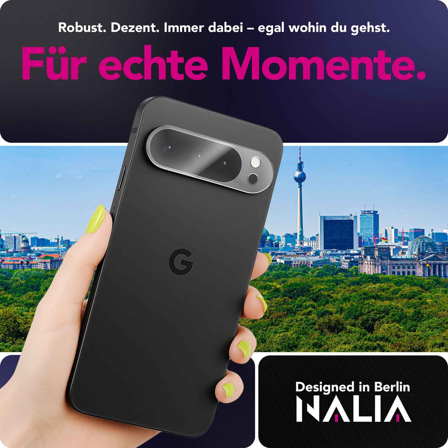 NALIA Focus.X2 MAX Kameraschutz für Google Pixel 9 Pro XL – 2x Kamera Schutzglas, Transparent & Kratzfest, Vollständige Rückkamera Abdeckung, Hüllen-freundlich, 9H Hartglas