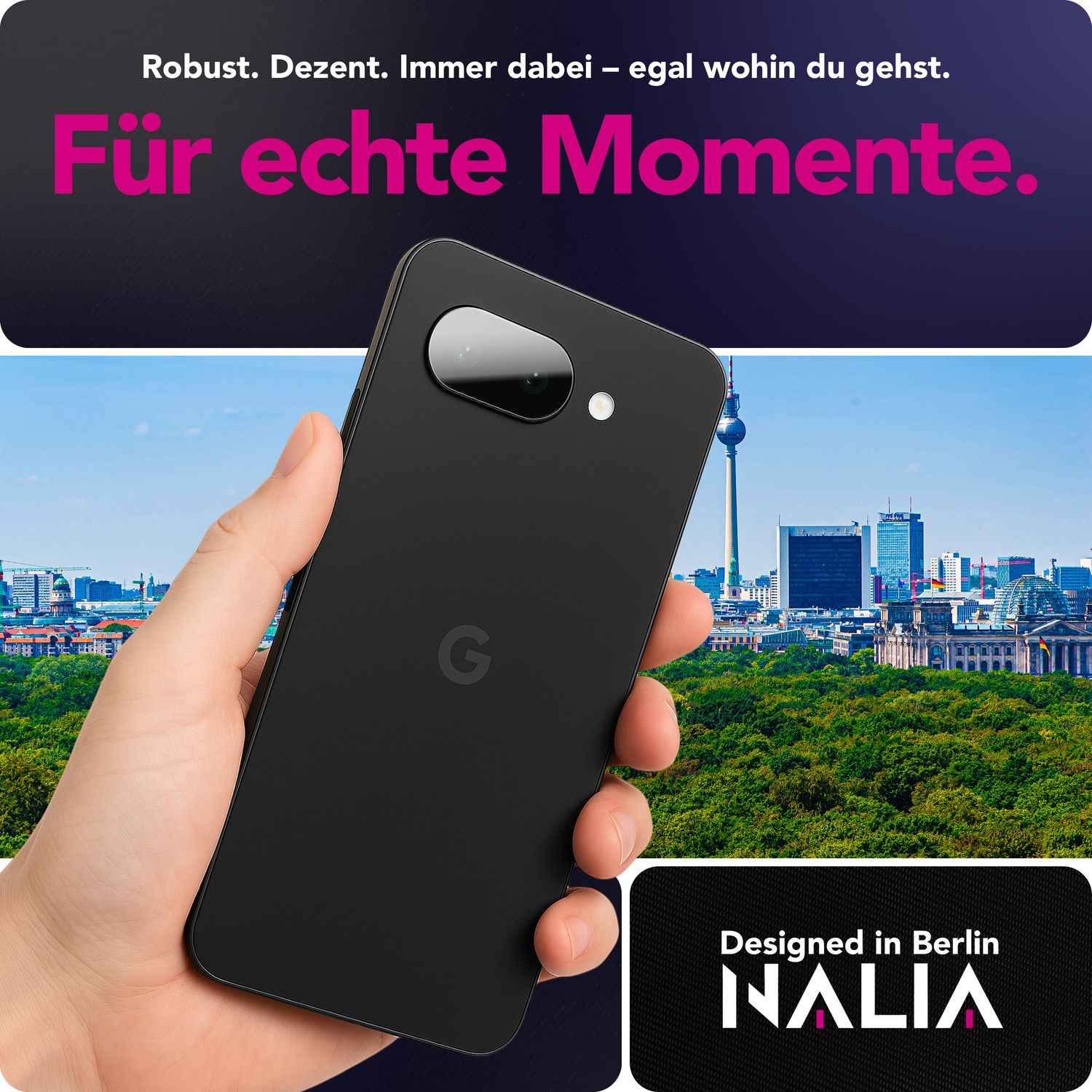 NALIA Focus.X2 MAX Kameraschutz für Google Pixel 9a – 2x Kamera Schutzglas, Ultra-Klare Abdeckung mit 9H Härte, Hüllen-freundlich, Anti-Fingerabdruck, Kratzfestes Kameraglas