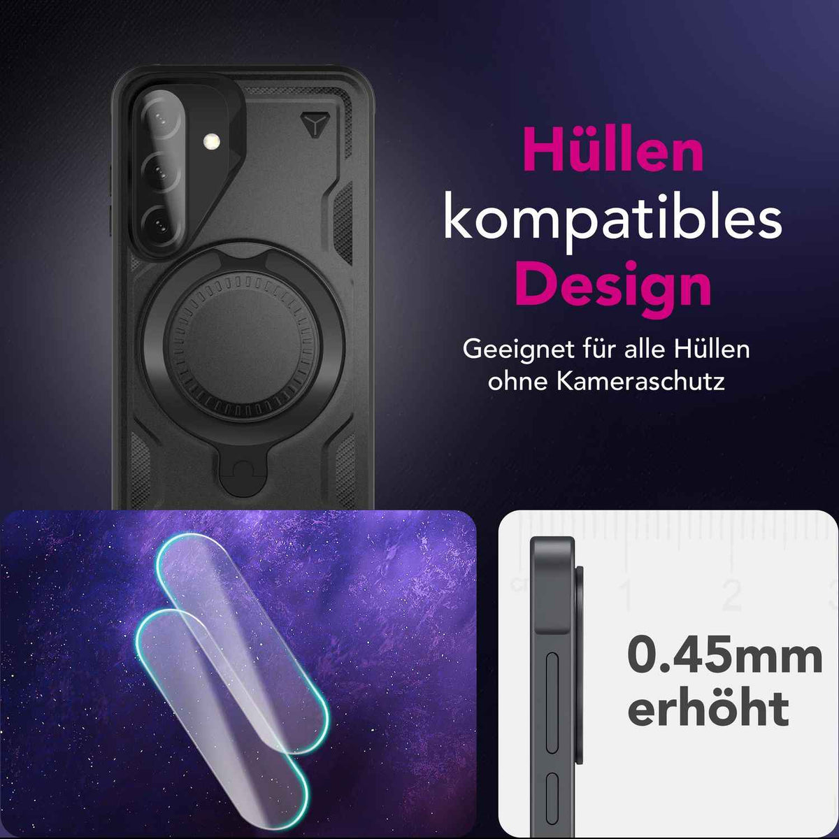NALIA Focus.X2 MAX Kameraschutz für Samsung Galaxy A26 – 2x Kamera Schutzglas mit 9H Härte, Ultra-Klare Abdeckung für Rückkamera, Hüllenfreundlich, Anti-Fingerabdruck, Kratzfest