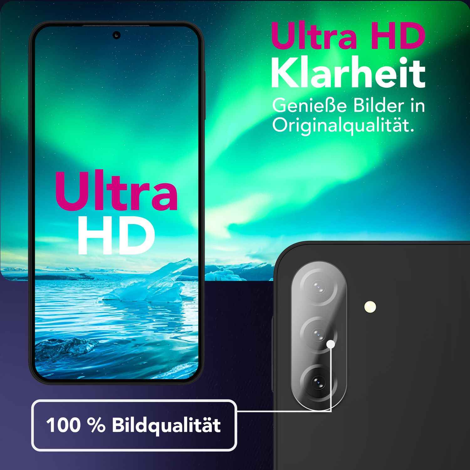 NALIA Focus.X2 MAX Kameraschutz für Samsung Galaxy A36 – 2x Kamera Schutzglas für Rückkamera, Ultra Transparent & Kratzresistent 9H, Passgenaue Abdeckung, Hüllen-kompatibel