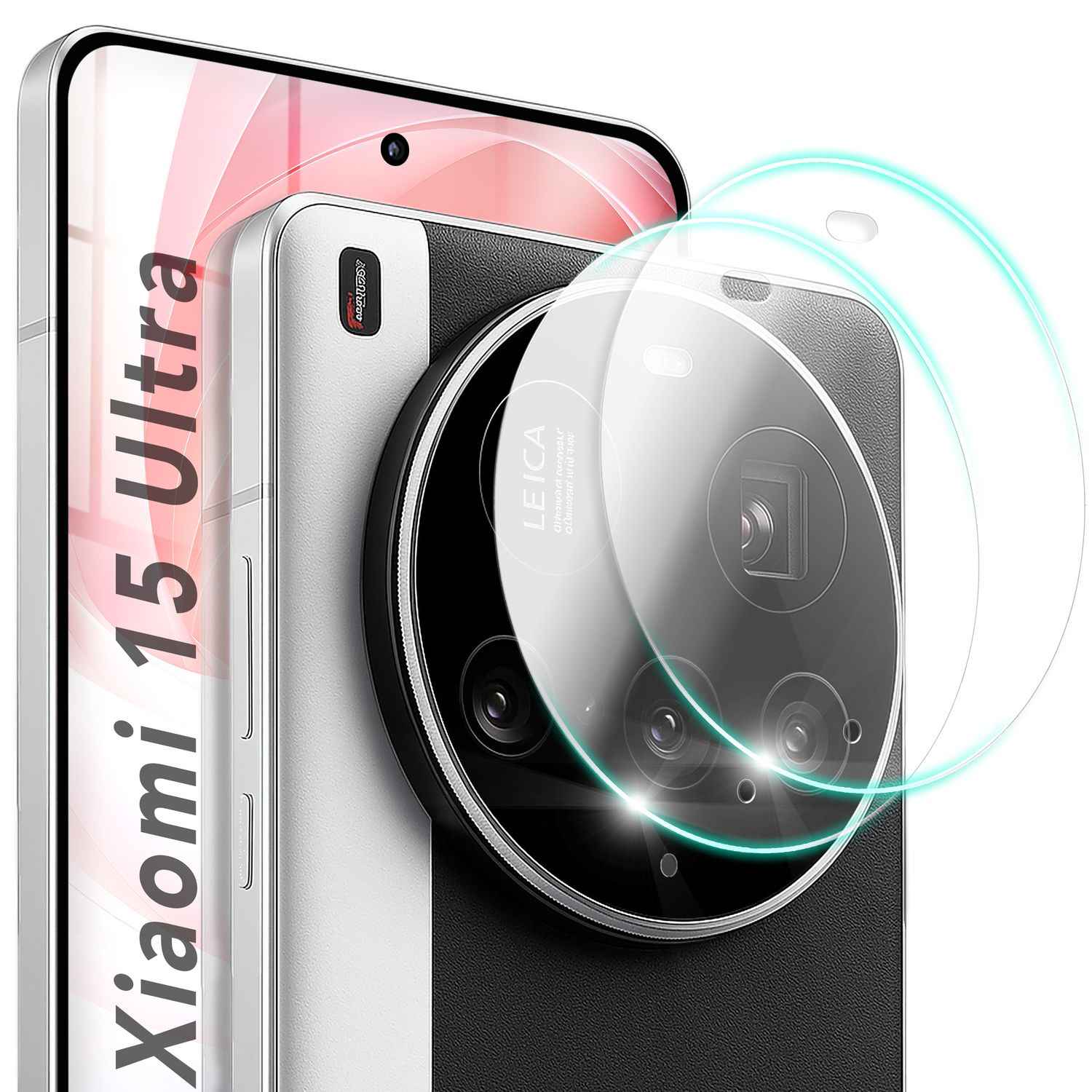 NALIA Focus.X2 MAX Kameraschutz für Xiaomi 15 Ultra – 2x Kamera Schutzglas für Rückkamera, Ultra-Klare 9H Abdeckung, Kratzfest, Passgenauer Objektiv-Schutz, Hüllen-freundlich