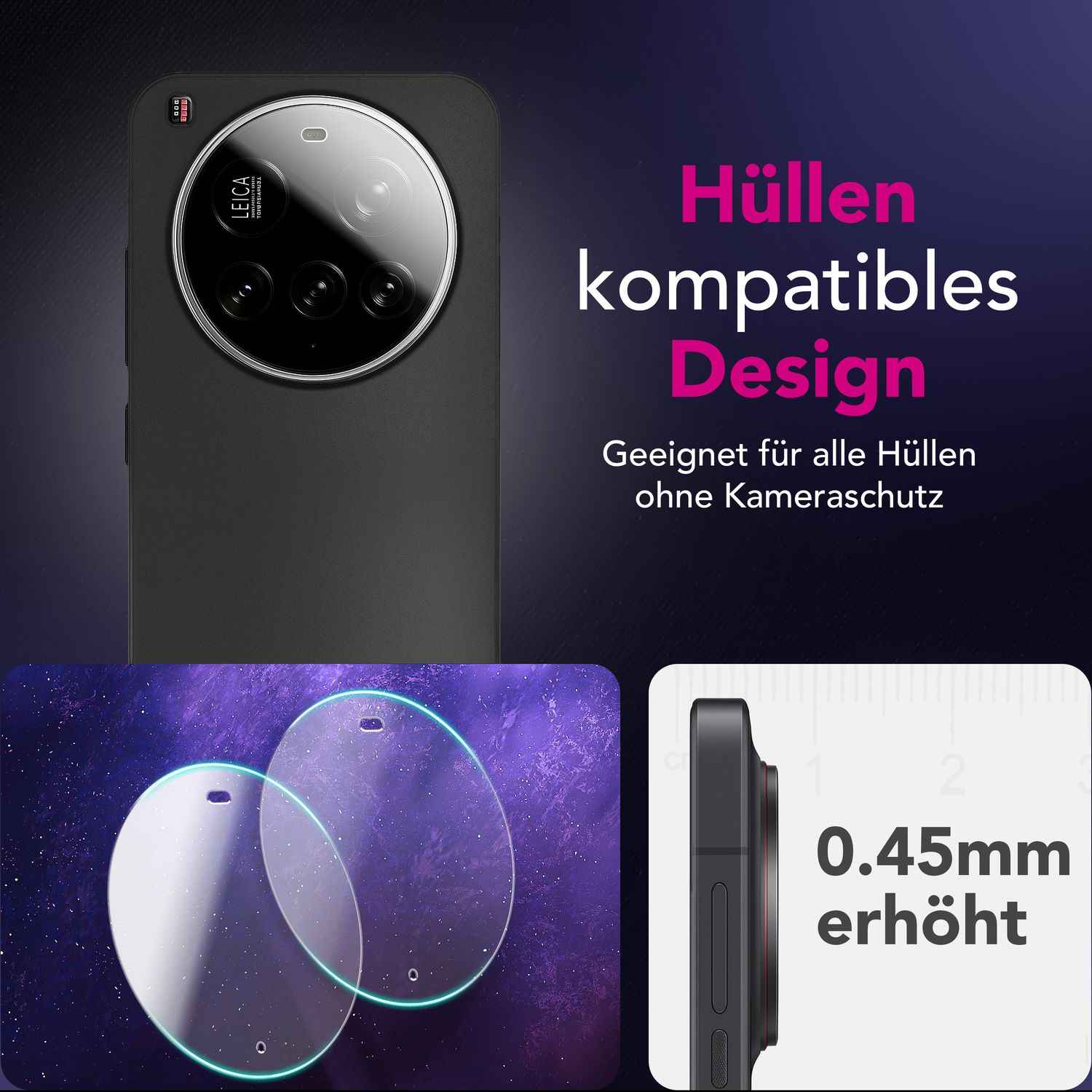 NALIA Focus.X2 MAX Kameraschutz für Xiaomi 15 Ultra – 2x Kamera Schutzglas für Rückkamera, Ultra-Klare 9H Abdeckung, Kratzfest, Passgenauer Objektiv-Schutz, Hüllen-freundlich