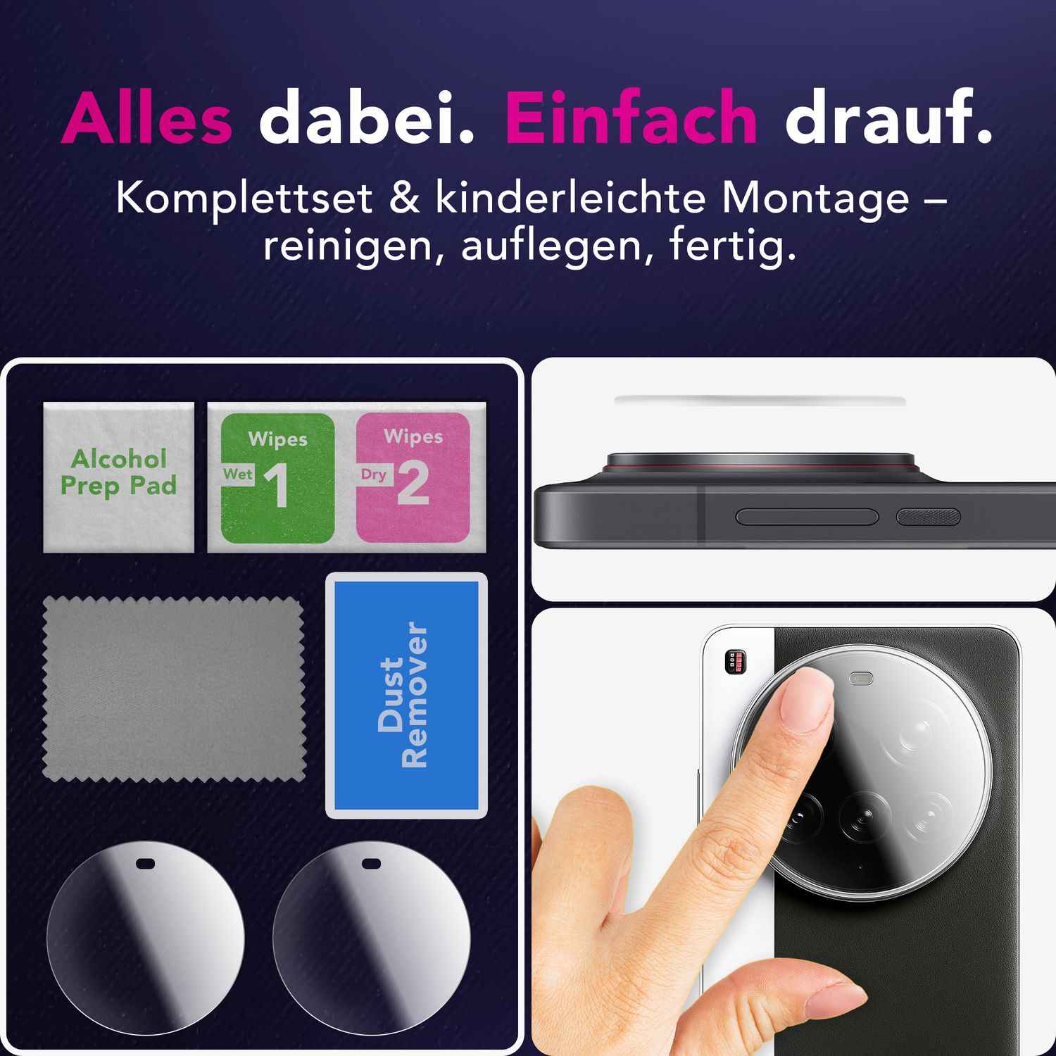 NALIA Focus.X2 MAX Kameraschutz für Xiaomi 15 Ultra – 2x Kamera Schutzglas für Rückkamera, Ultra-Klare 9H Abdeckung, Kratzfest, Passgenauer Objektiv-Schutz, Hüllen-freundlich