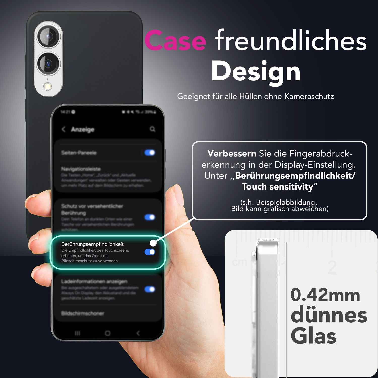 NALIA AntiSpyX für Samsung Galaxy S25 Edge Glas, Privacy Displayschutz [9H], Blickschutzfolie gegen seitliche Einblicke, Gehärtetes Schutzglas, Touchsensitiv, Anti-Fingerprint