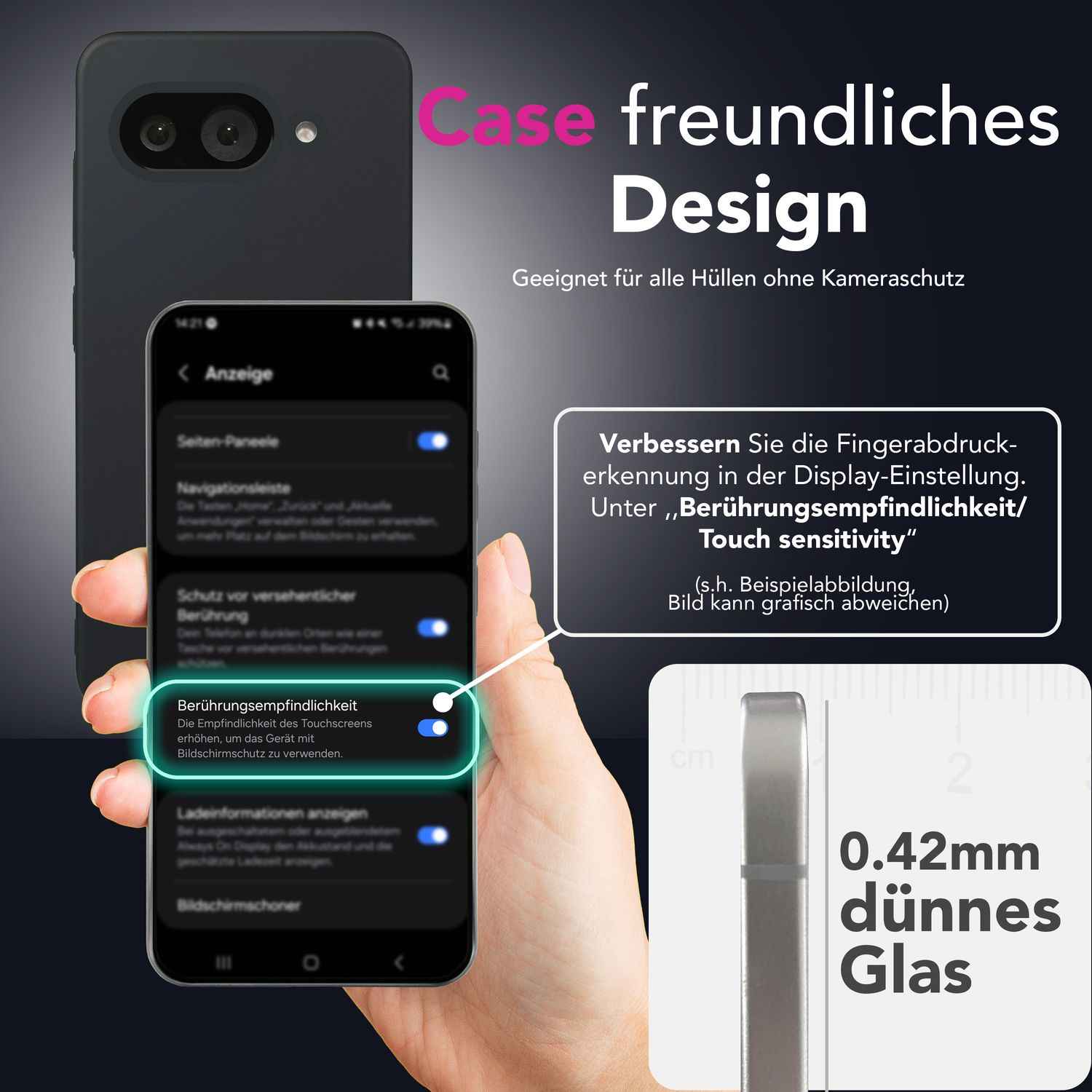 NALIA AntiSpyX für Google Pixel 9a Glas, Privacy Sichtschutzfolie [9H], Blickschutz gegen Seitenblicke, Gehärtetes Display-Schutzglas, Touch-Empfindlich, Anti-Fingerprint Glasfolie