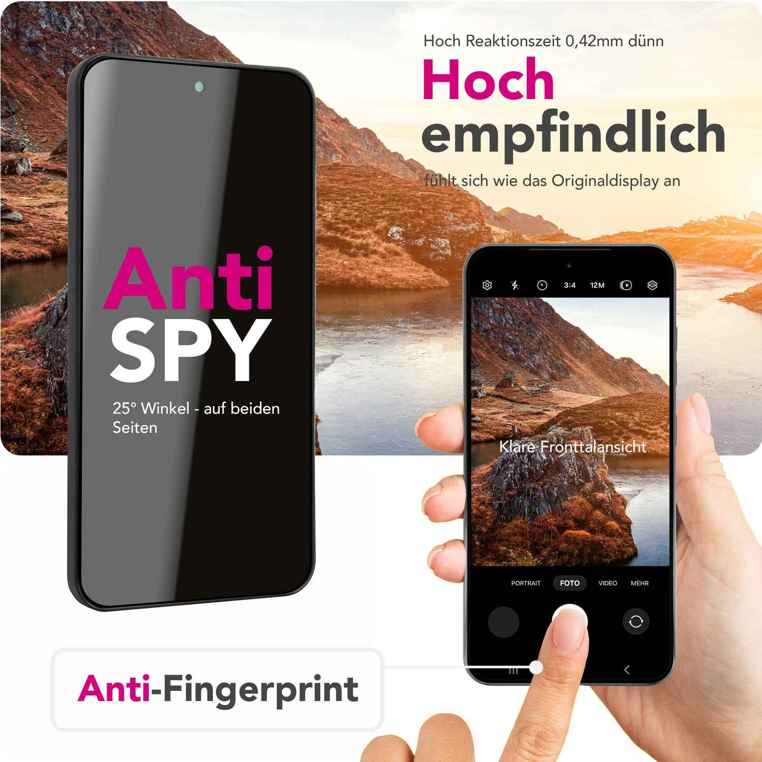 NALIA AntiSpyX für Google Pixel 9 / Pixel 9 Pro Glas, Gehärtete Privacy Sichtschutzfolie [9H], Display Blickschutz, Anti-Kratzer Schutzglas, Touch-kompatibel, Anti-Fingerprint