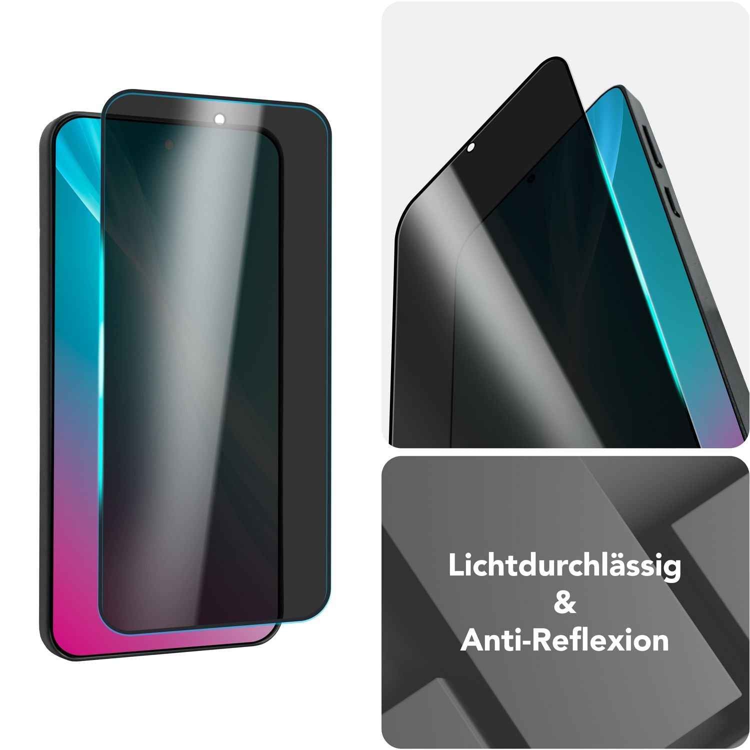 NALIA AntiSpyX für Google Pixel 9 / Pixel 9 Pro Glas, Gehärtete Privacy Sichtschutzfolie [9H], Display Blickschutz, Anti-Kratzer Schutzglas, Touch-kompatibel, Anti-Fingerprint