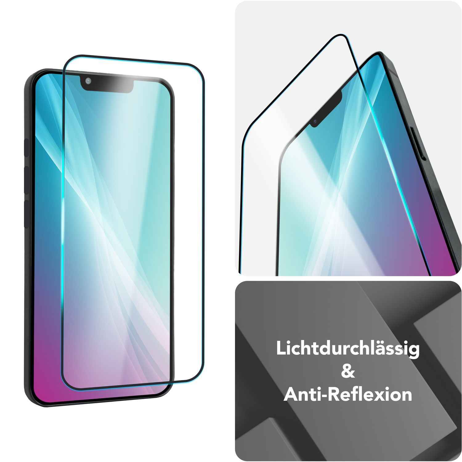 NALIA ArmorGlassX für iPhone 16e Glas, Set 2x Schutzglas [9H], Kristallklarer Displayschutz mit schwarzem Rahmen, Touchfreundlich, Anti-Fingerprint, Kratzfest, Einfache Montage