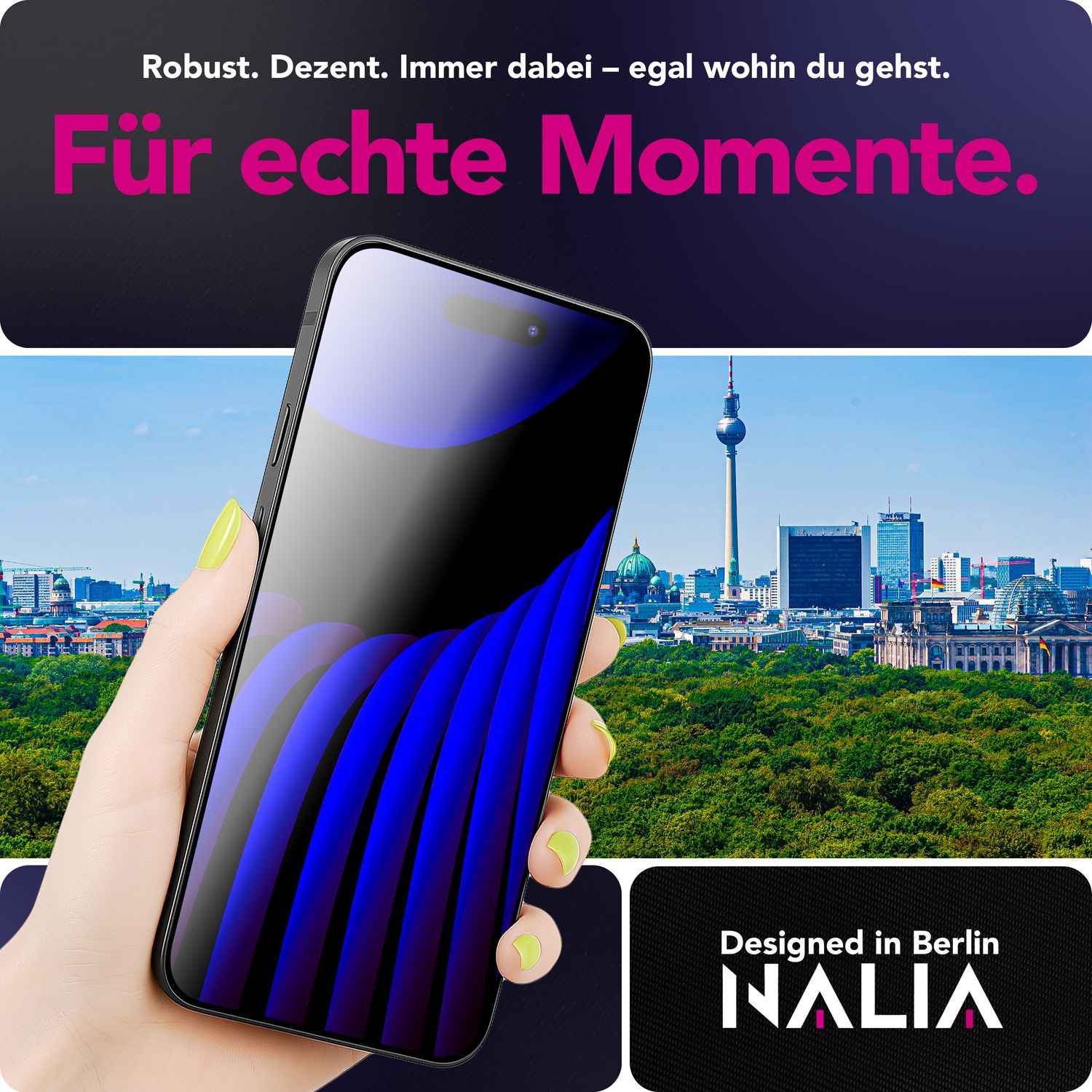 NALIA Display Glas ArmorGlassX für Apple iPhone 17 (super klarer Displayschutz) - 2x Schutzglas 9H Härte, Anti-Fingerprint, Kratzfest, Hüllen-freundlich, Oleophob, schwarzer Rahmen