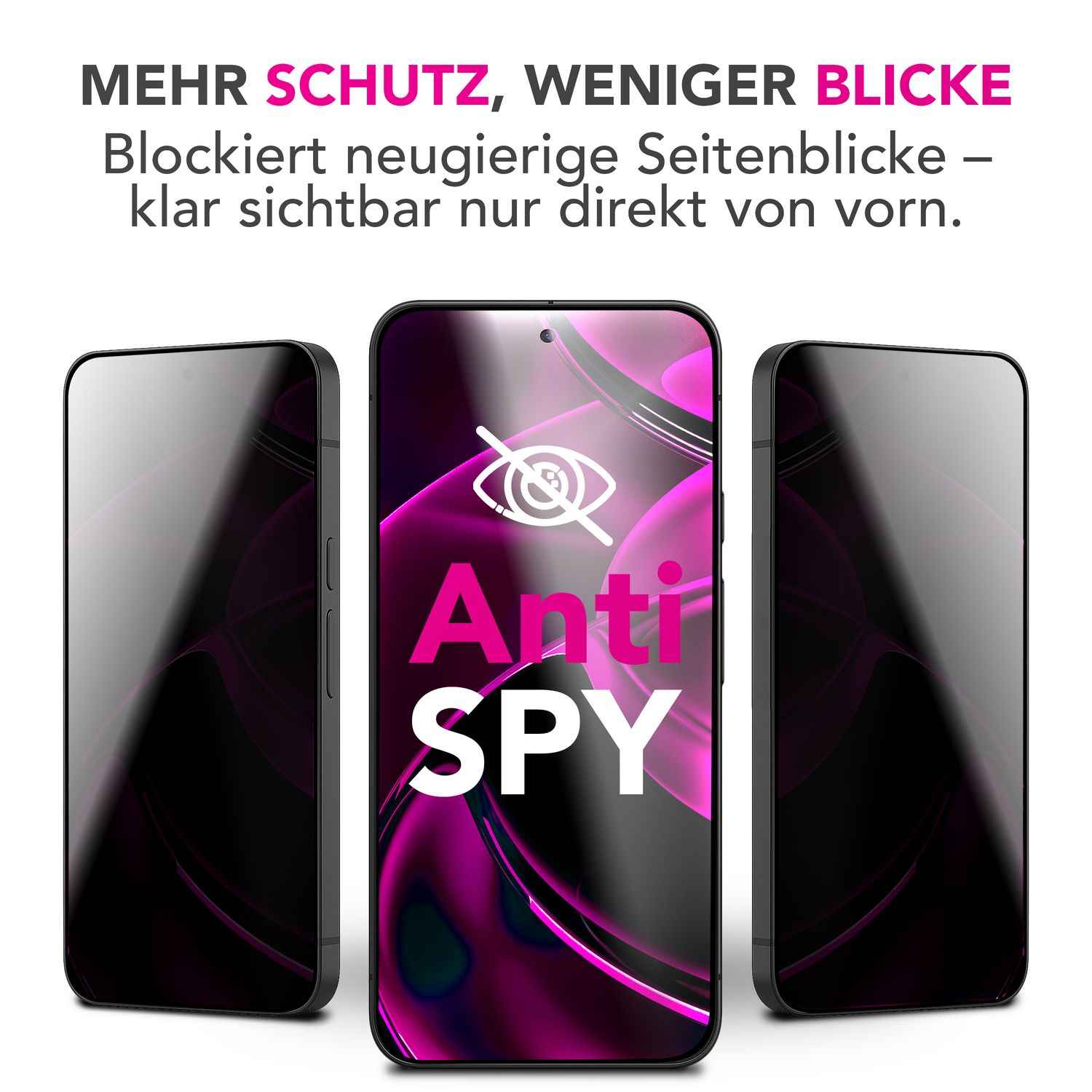 NALIA Display Glas AntiSpyX für Google Pixel 10 / 10 Pro (Diskreter Blickschutz), 9H Schutzglas gegen Seitenblicke, Anti-Spy Sichtschutz, Touch-sensitiv, Hüllen-freundlich