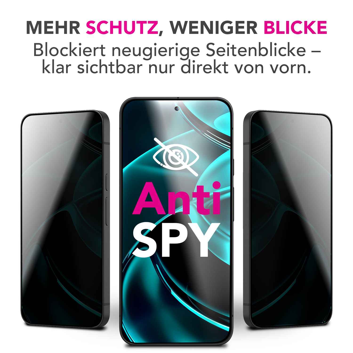 NALIA Display Glas AntiSpyX für Google Pixel 10 Pro XL (Diskreter Blickschutz), gehärtetes 9H Schutzglas, Anti-Spy, Displayschutz für Privatsphäre, Kratzfest, Hüllen-kompatibel