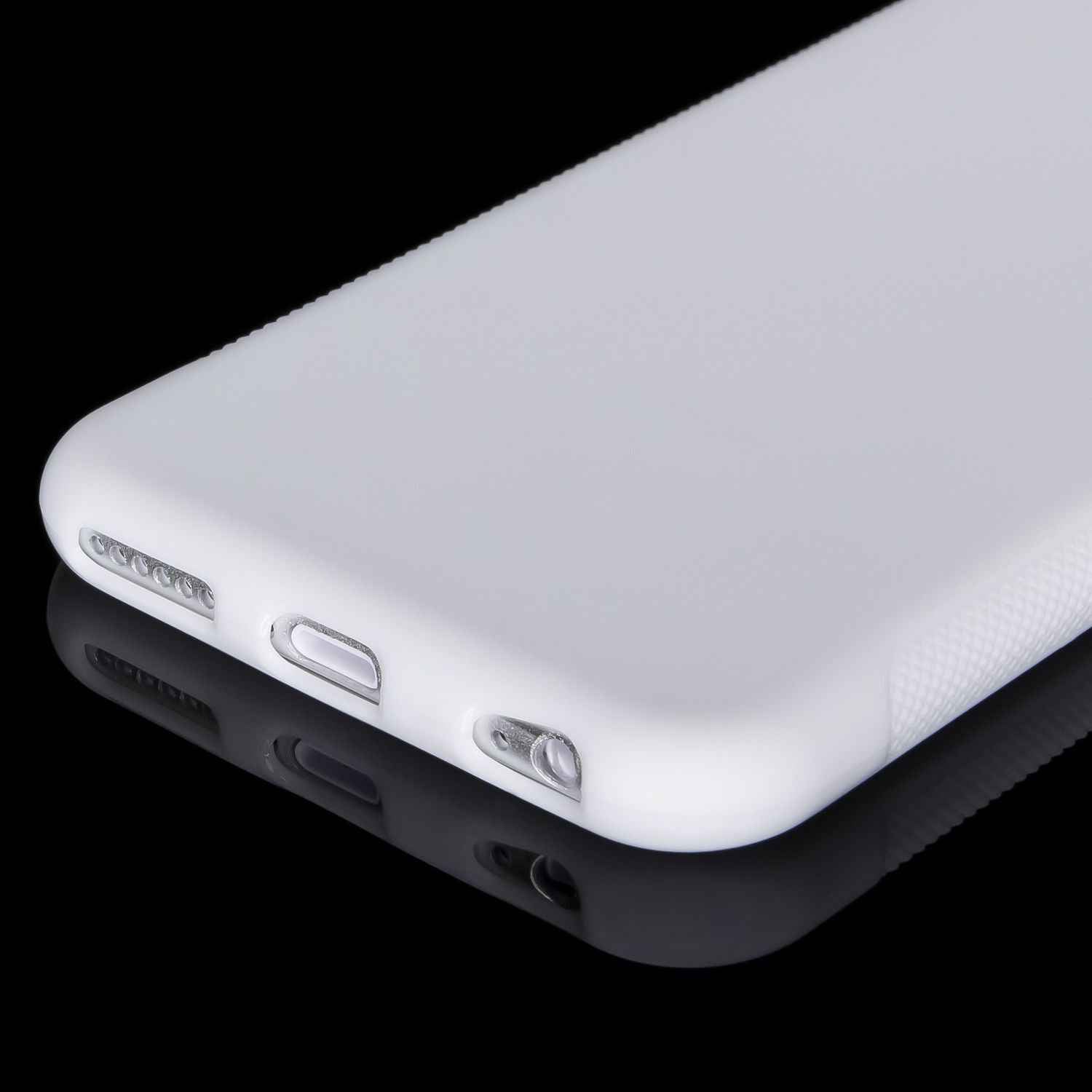 NALIA für IPHONE 6 / 6S Schutzhülle Anti-Slip Silikon Cover Case - Weiß