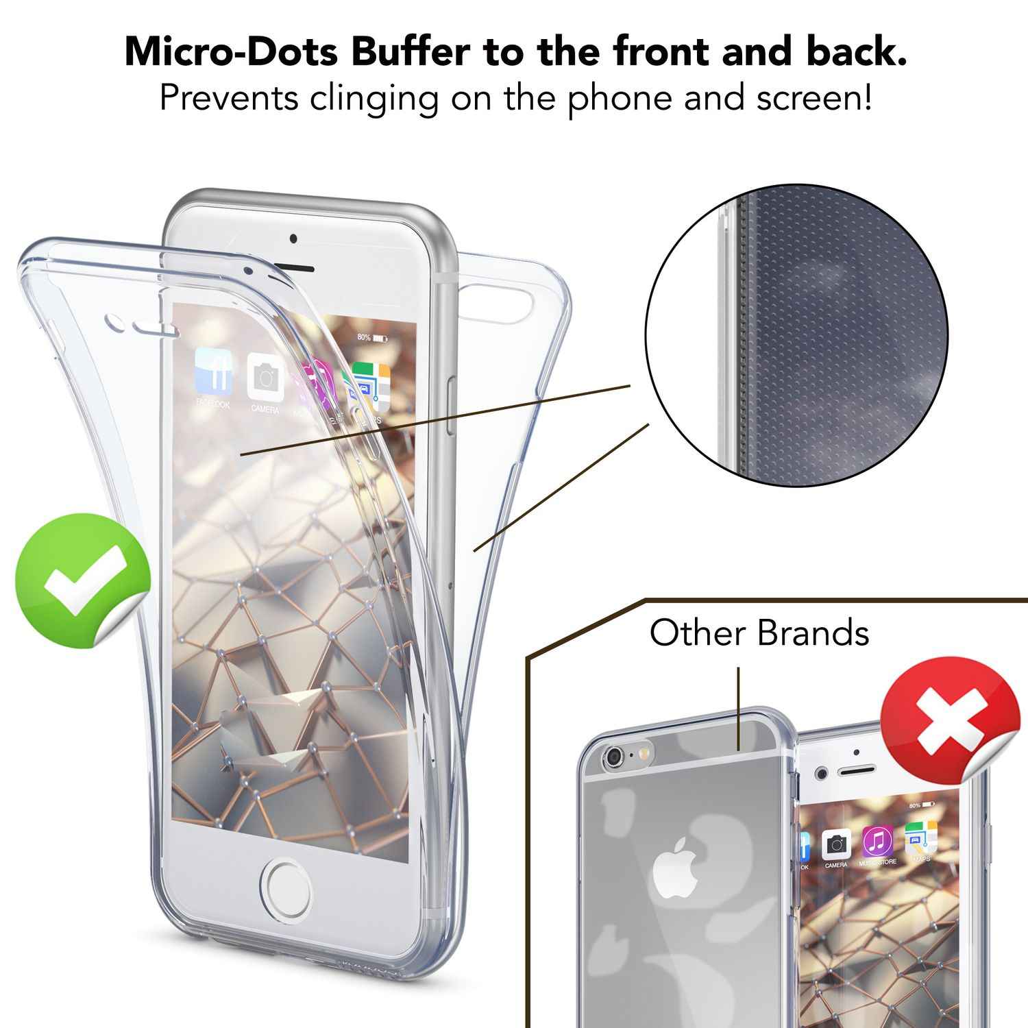 Apple iPhone 6 6S Hülle 360 Grad Handy Hülle von NALIA, Full Cover Silikon Schutz