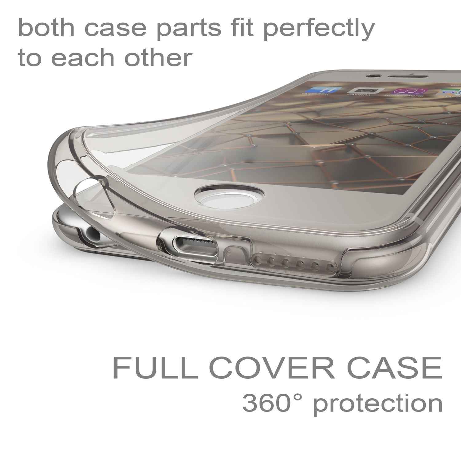 Apple iPhone 6 6S Hülle 360 Grad Handy Hülle von NALIA, Full Cover Silikon Schutz