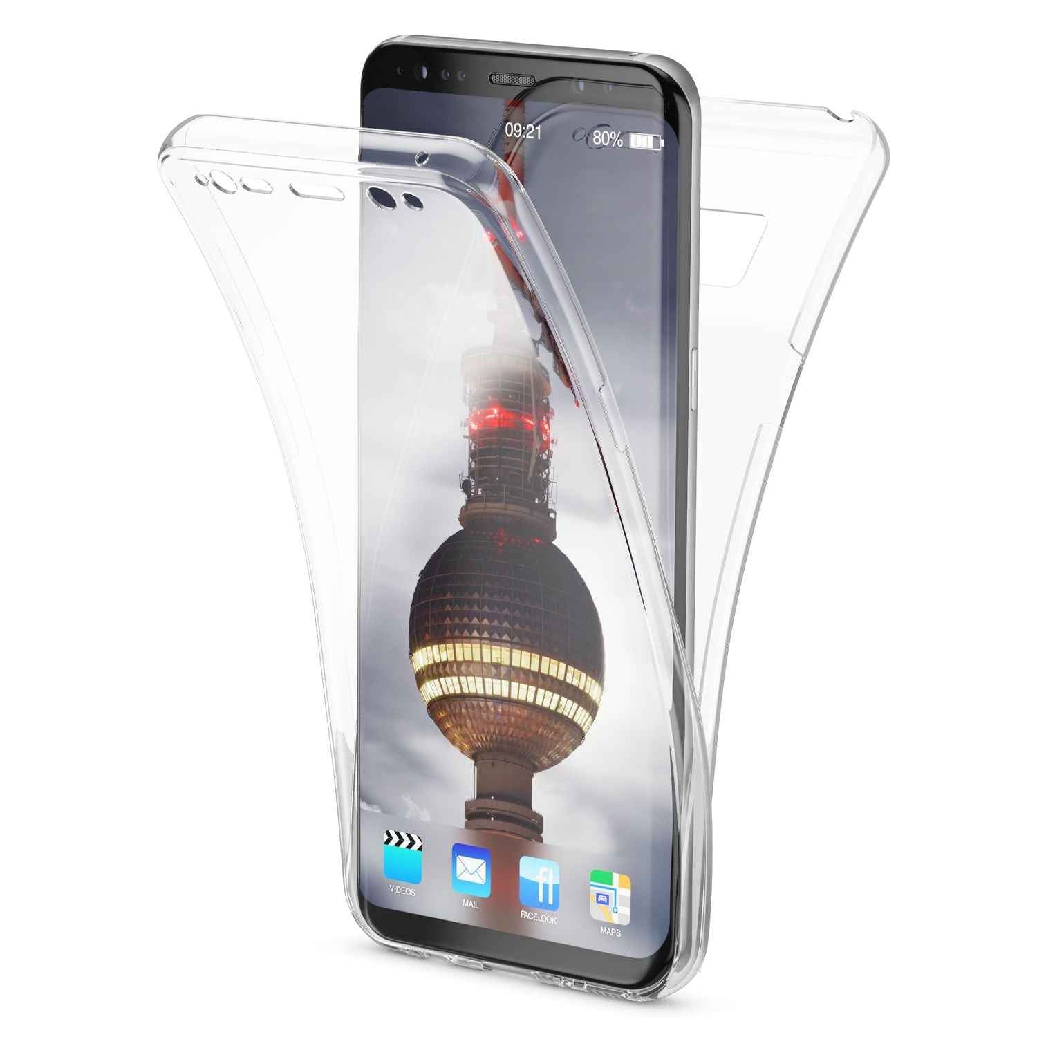 NALIA 360 Grad Hülle für Samsung Galaxy S8 Plus, Full Cover Rundum Doppel Schutz