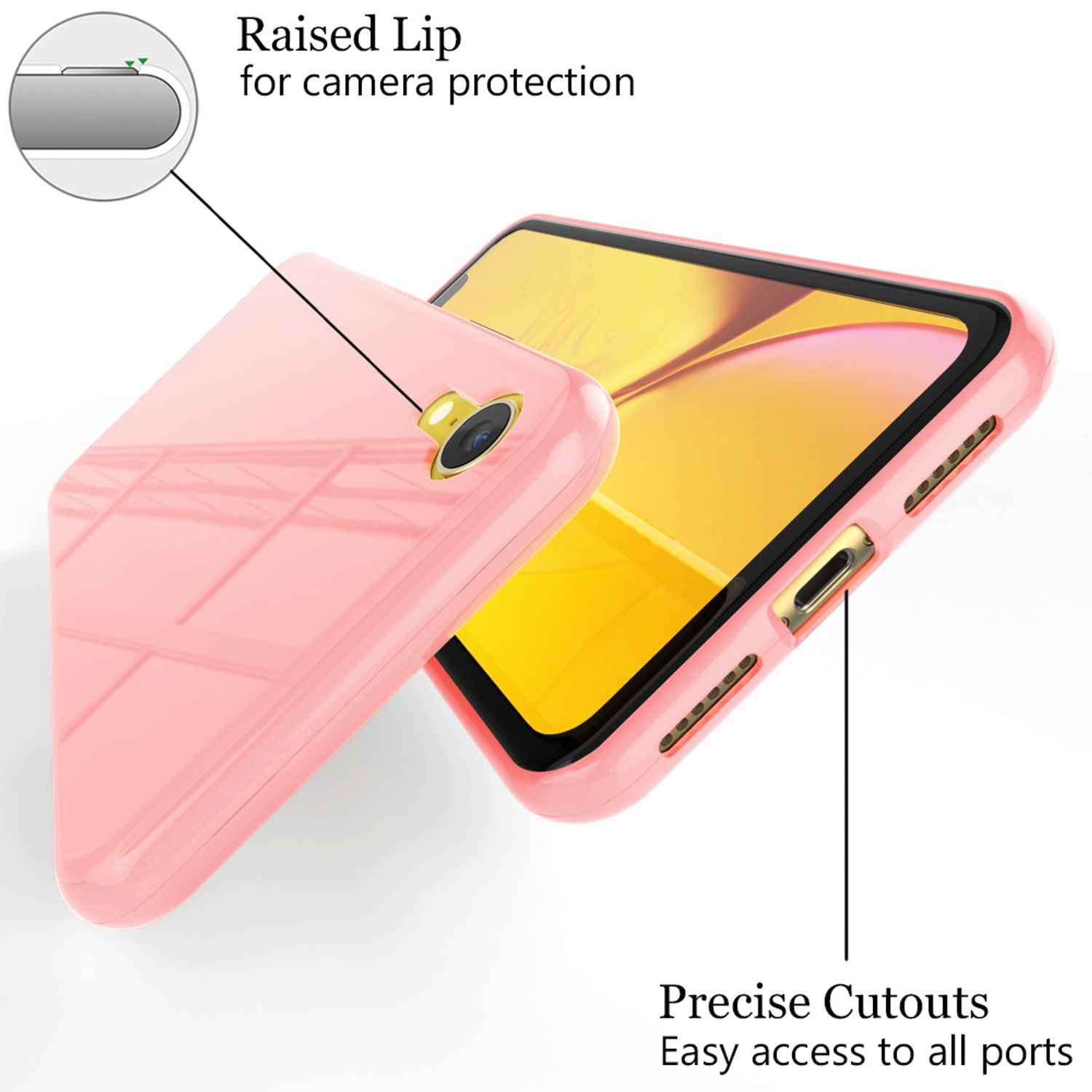 NALIA 360° Magnet Hülle für iPhone XR, Slim Hard Case Cover mit Display Schutz