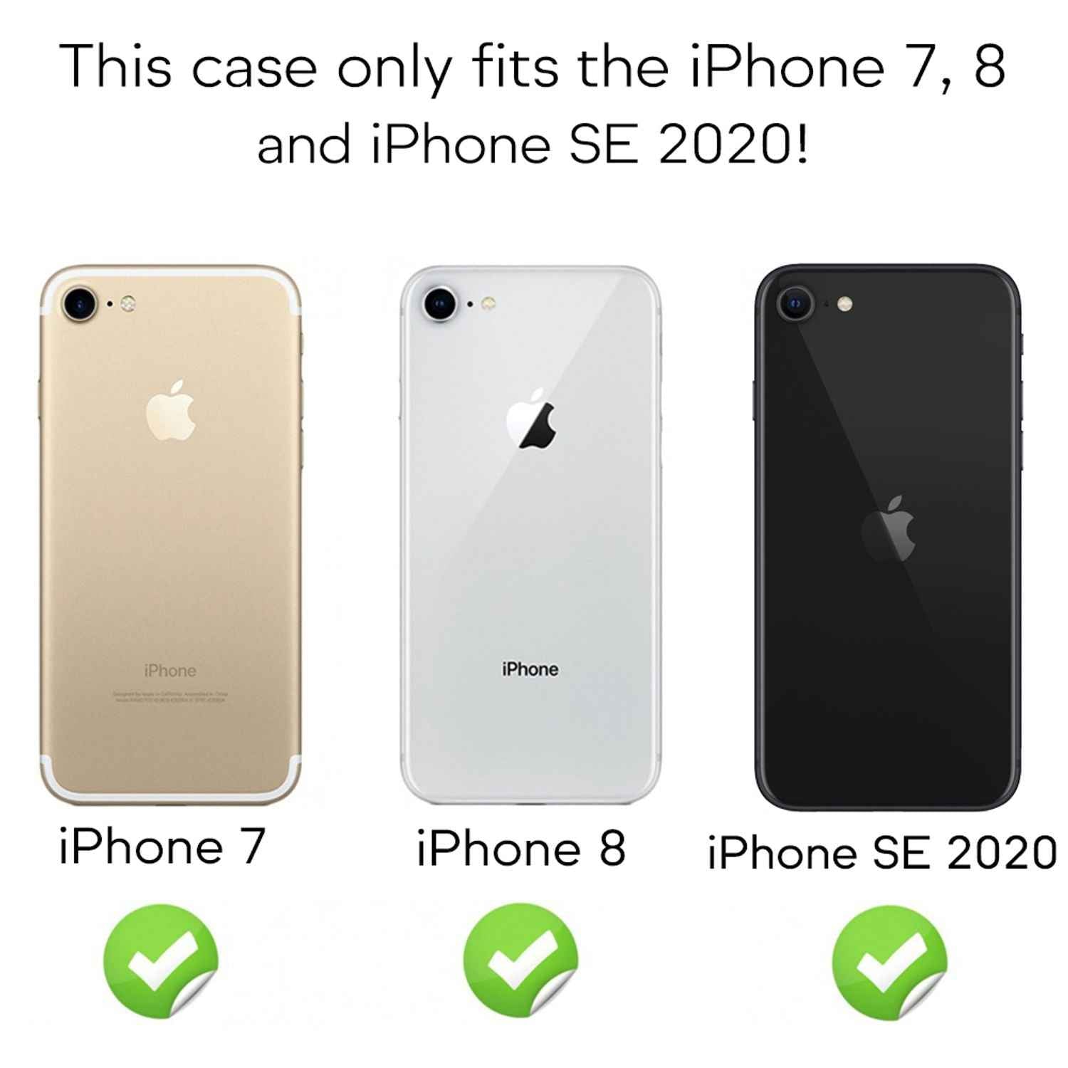 NALIA 360° Handy Hülle für iPhone SE 2022 / SE 2020 / 8 / 7, Case Cover Schutz