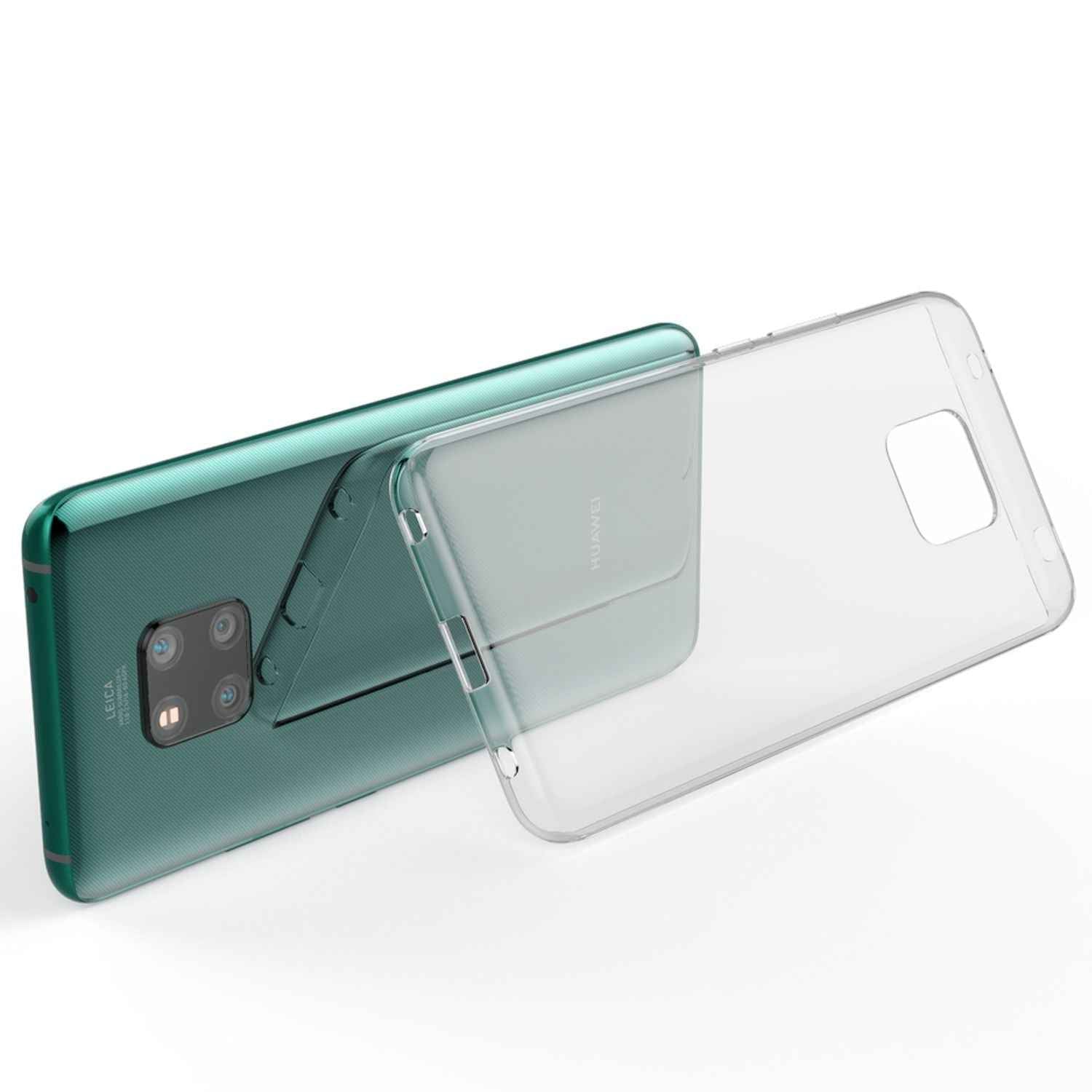 NALIA Handy Hülle für Huawei Mate20 Pro, Slim Silikon Case Cover Transparent