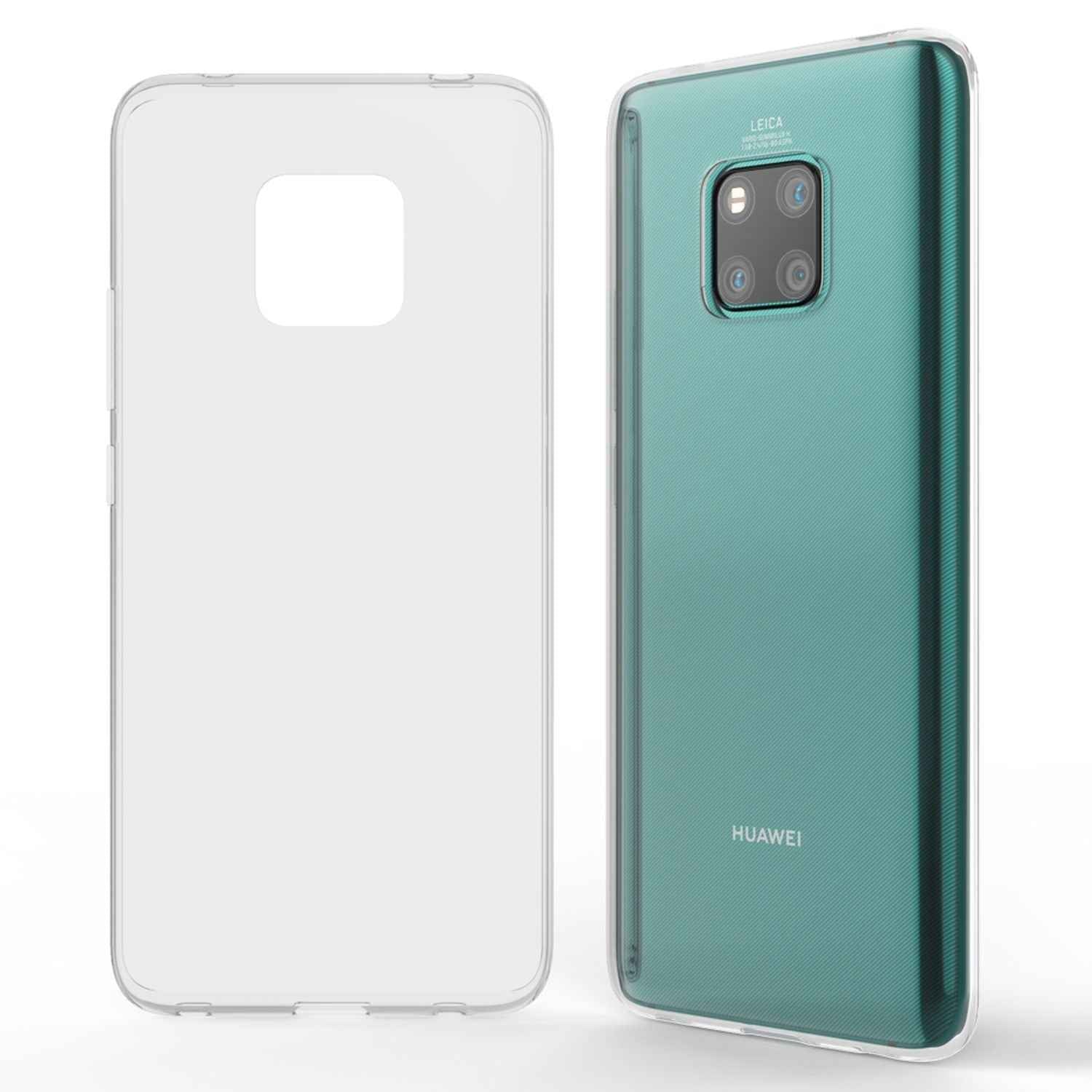 NALIA Handy Hülle für Huawei Mate20 Pro, Slim Silikon Case Cover Transparent