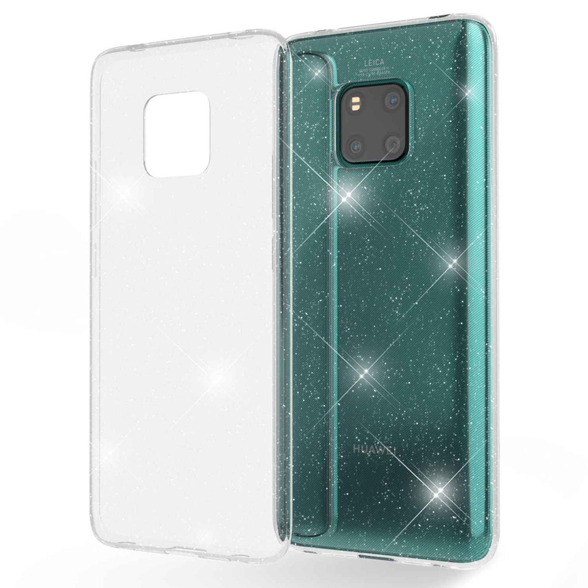 NALIA Glitter Hülle kompatibel mit Huawei Mate20 Pro, Glitzer Handyhülle Case