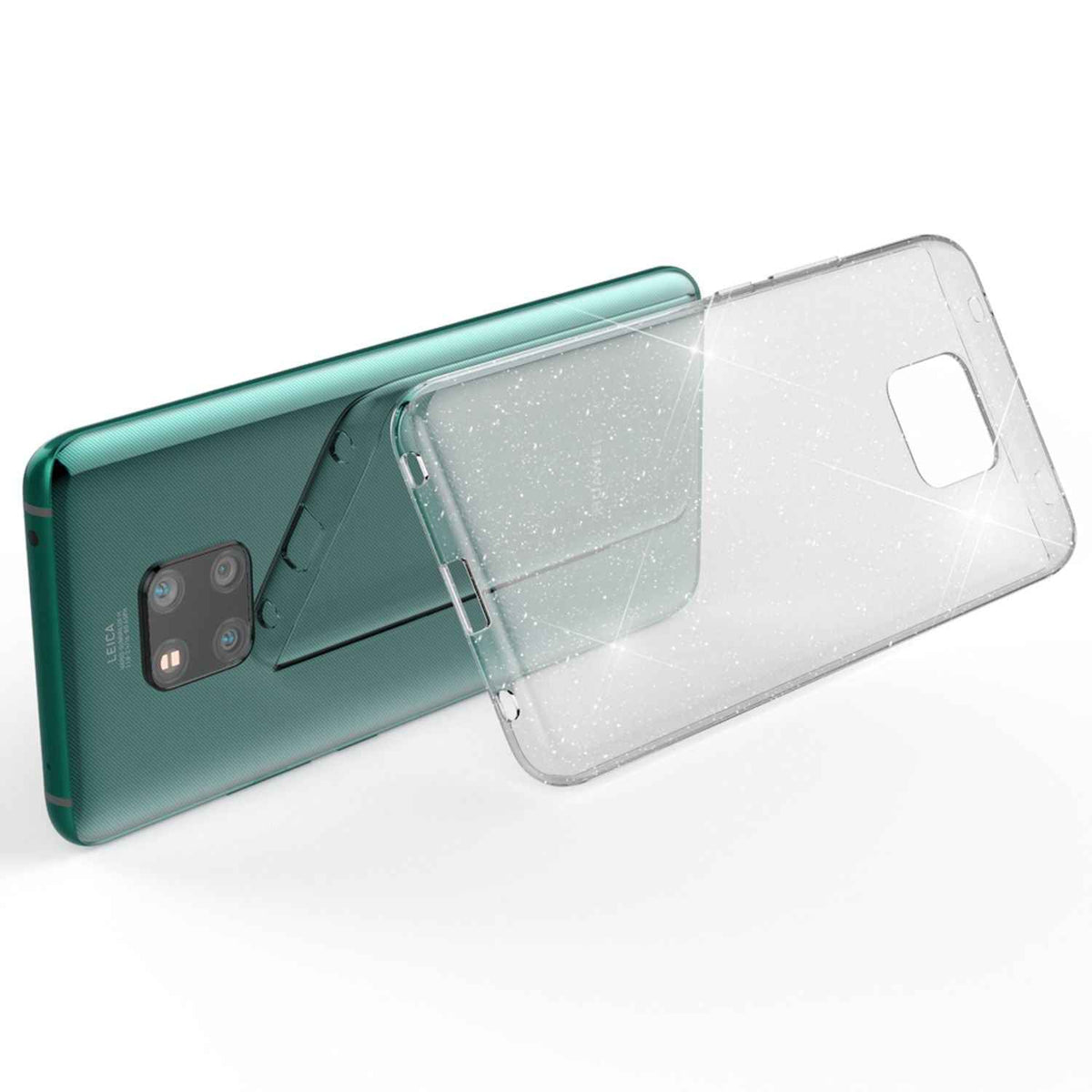 NALIA Glitter Hülle kompatibel mit Huawei Mate20 Pro, Glitzer Handyhülle Case
