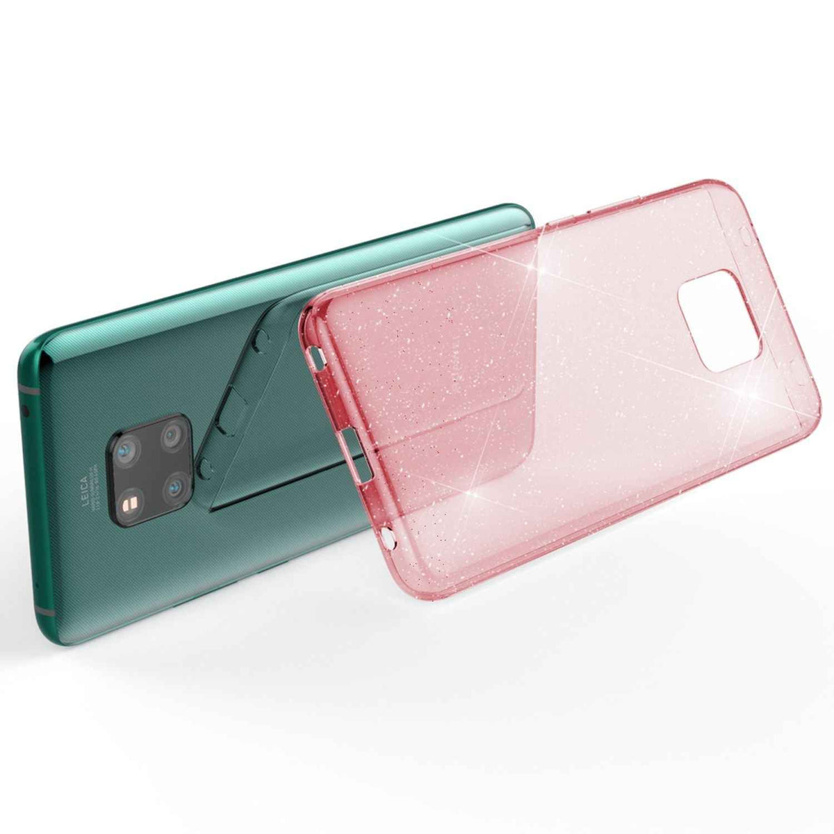 NALIA Glitter Hülle kompatibel mit Huawei Mate20 Pro, Glitzer Handyhülle Case