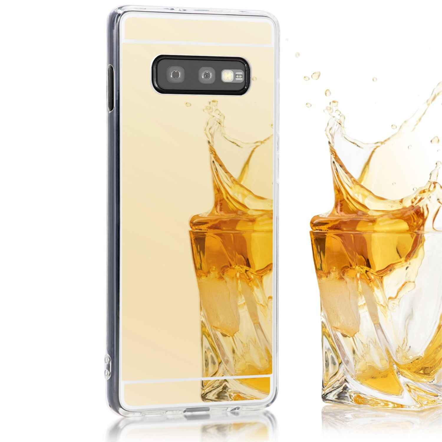 NALIA Spiegel Hülle für Samsung Galaxy S10e, Slim Handyhülle Mirror Case Cover
