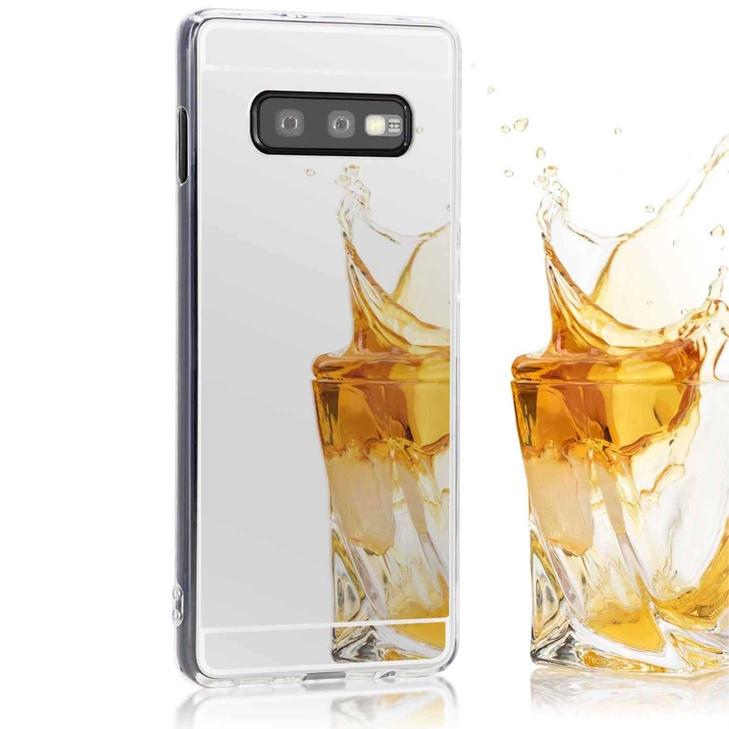 NALIA Spiegel Hülle für Samsung Galaxy S10e, Slim Handyhülle Mirror Case Cover