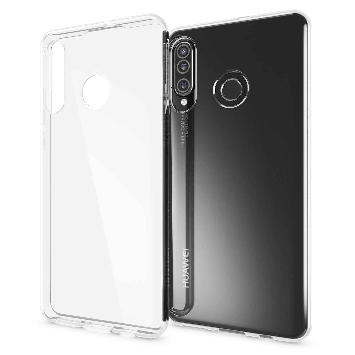 NALIA Handyhülle für Huawei P30 Lite Hülle, Durchsichtige Silikon Schutzhülle