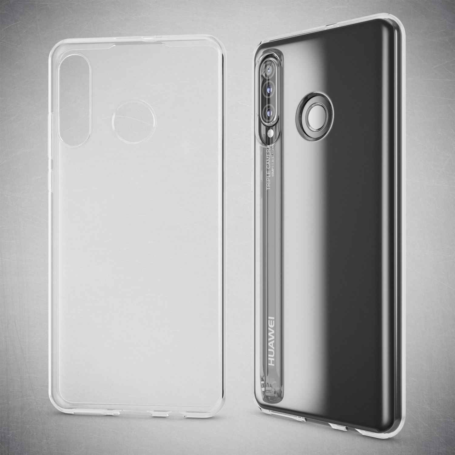 NALIA Handyhülle für Huawei P30 Lite Hülle, Durchsichtige Silikon Schutzhülle