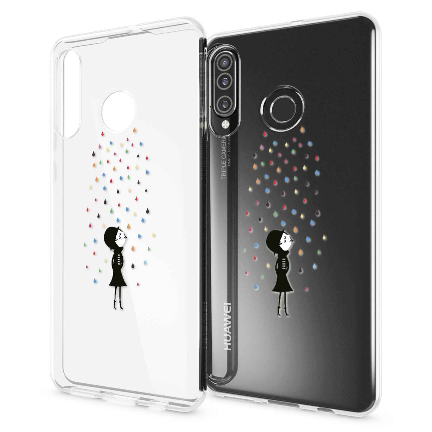 NALIA Hülle für Huawei P30 Lite, Motiv Handy Hülle Slim Silikon Case Schutzhülle