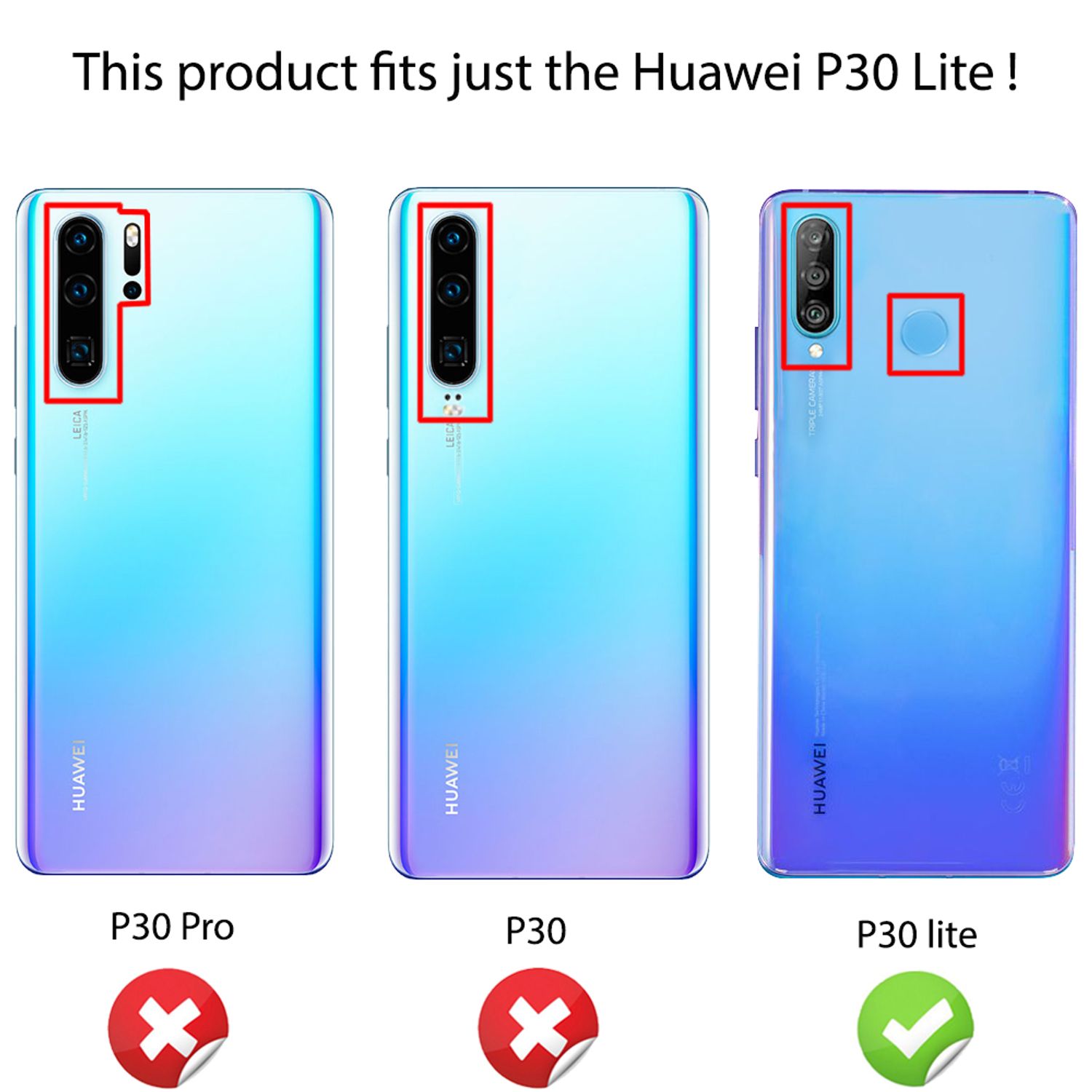 Silikonhülle für Huawei P30 Lite transparent TPU Slim Case | NALIA Berlin