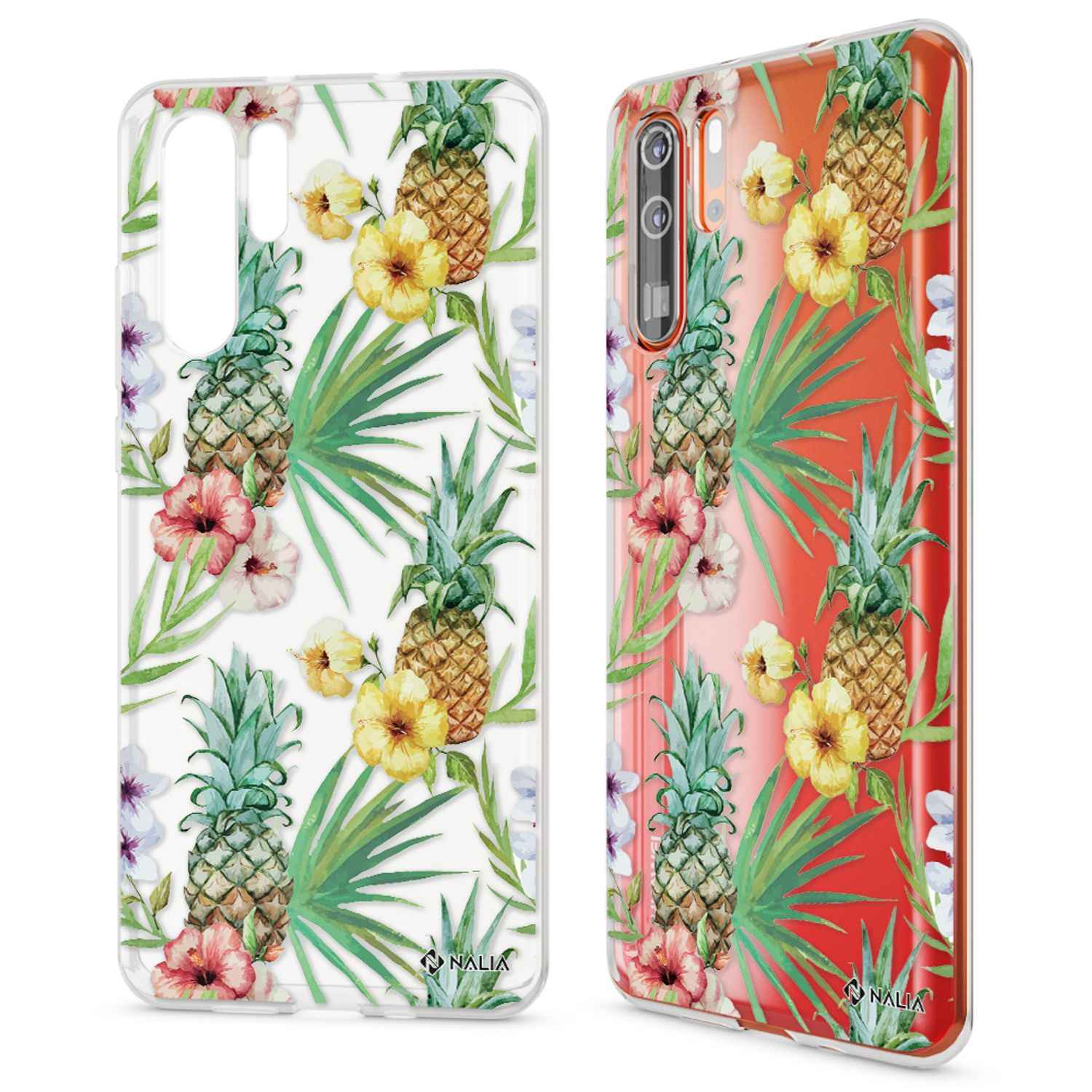 NALIA Hülle für Huawei P30 Pro, Motiv Handyhülle Slim Silikon Case Crystal Cover