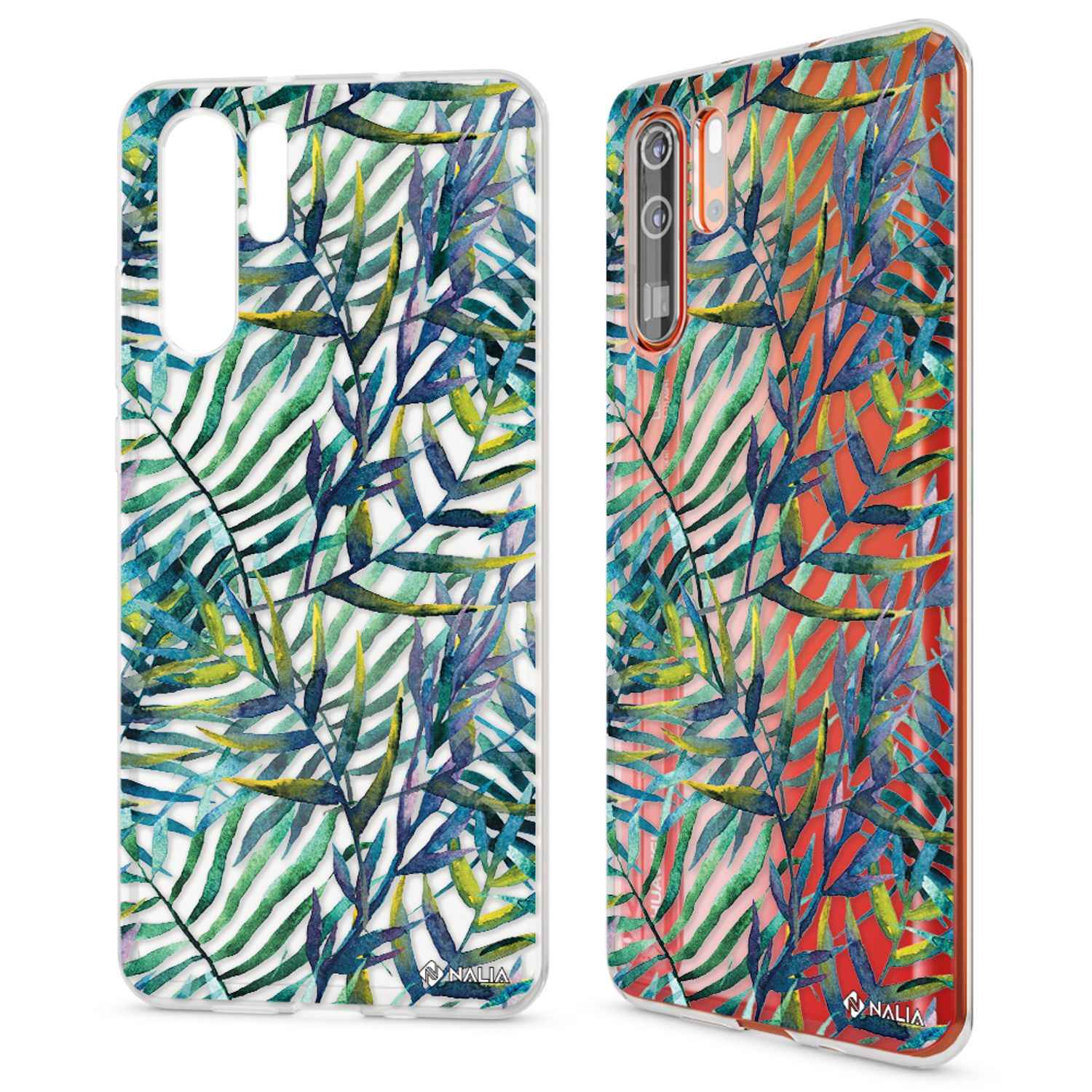 NALIA Hülle für Huawei P30 Pro, Motiv Handyhülle Slim Silikon Case Crystal Cover