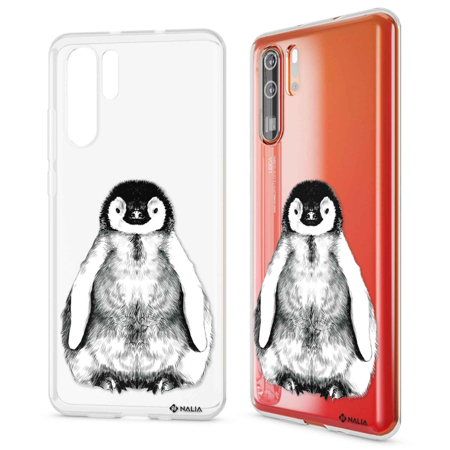 NALIA Hülle für Huawei P30 Pro, Motiv Handyhülle Slim Silikon Case Crystal Cover