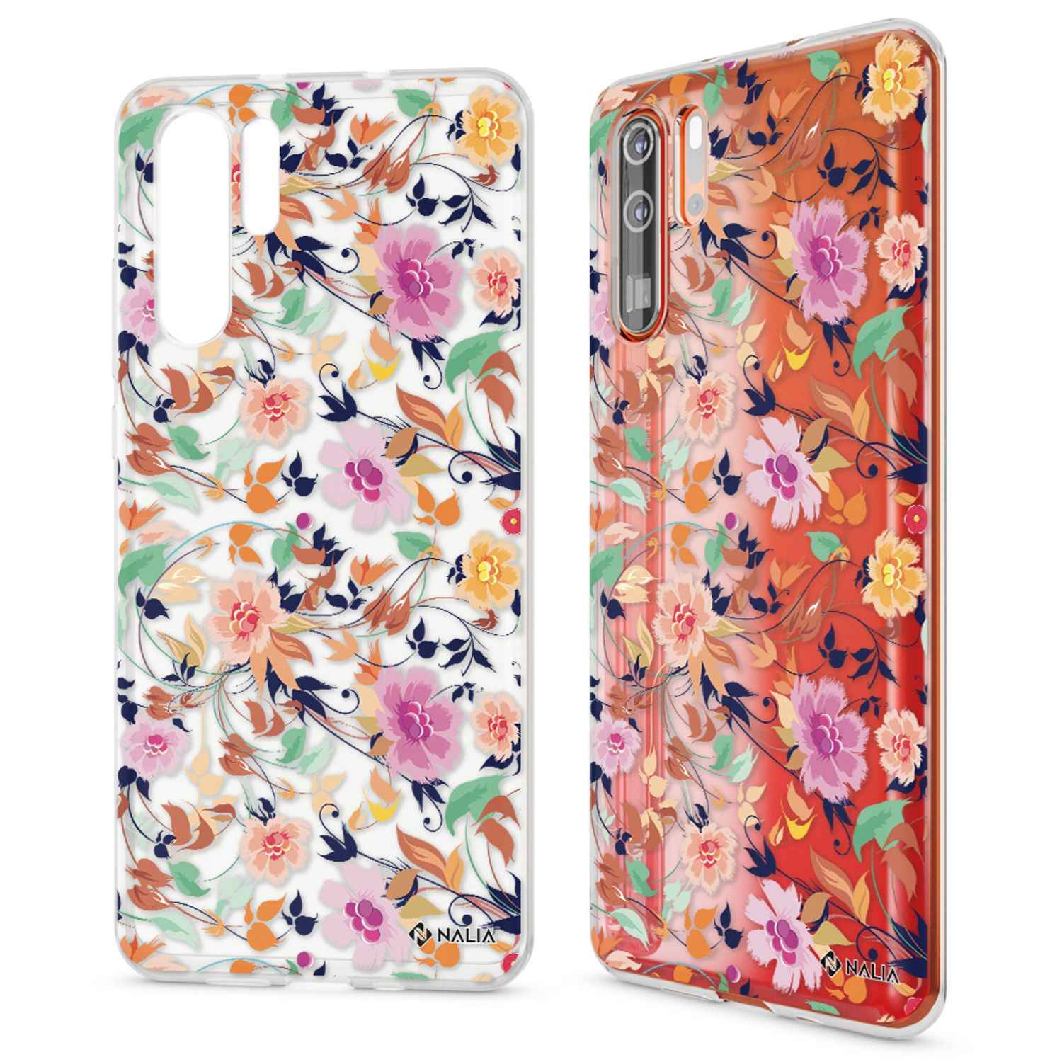 NALIA Hülle für Huawei P30 Pro, Motiv Handyhülle Slim Silikon Case Crystal Cover