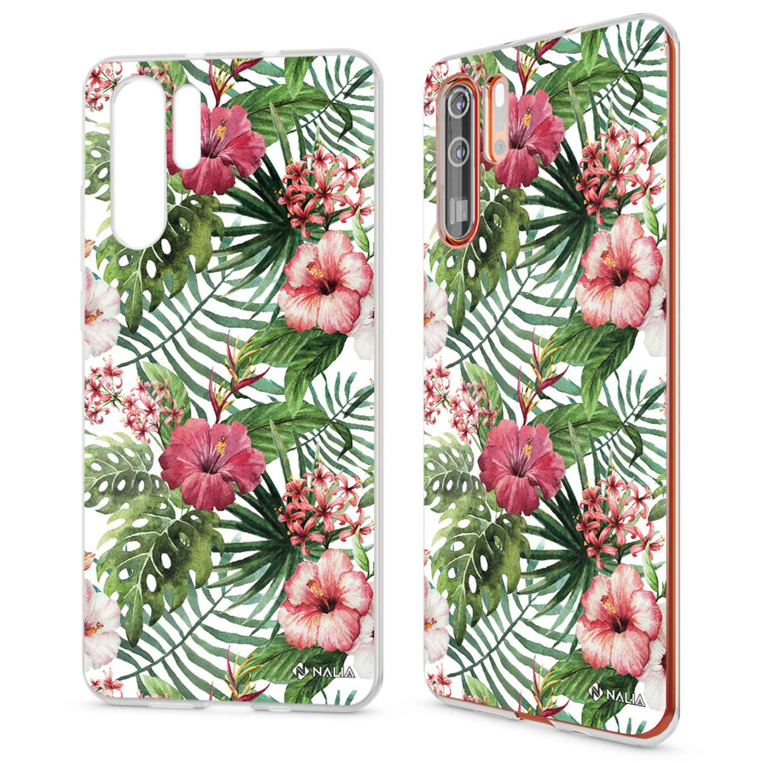NALIA Hülle für Huawei P30 Pro, Motiv Handyhülle Slim Silikon Case Crystal Cover
