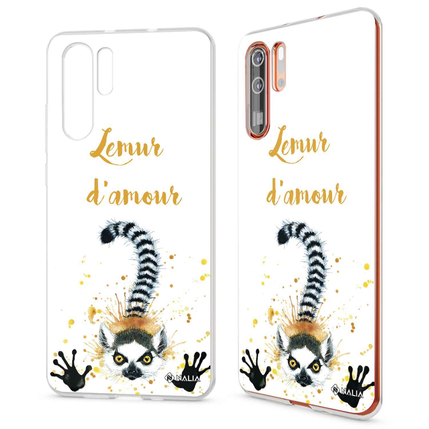 NALIA Hülle für Huawei P30 Pro, Motiv Handyhülle Slim Silikon Case Crystal Cover