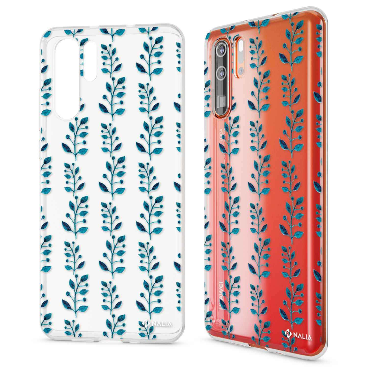 NALIA Hülle für Huawei P30 Pro, Motiv Handyhülle Slim Silikon Case Crystal Cover