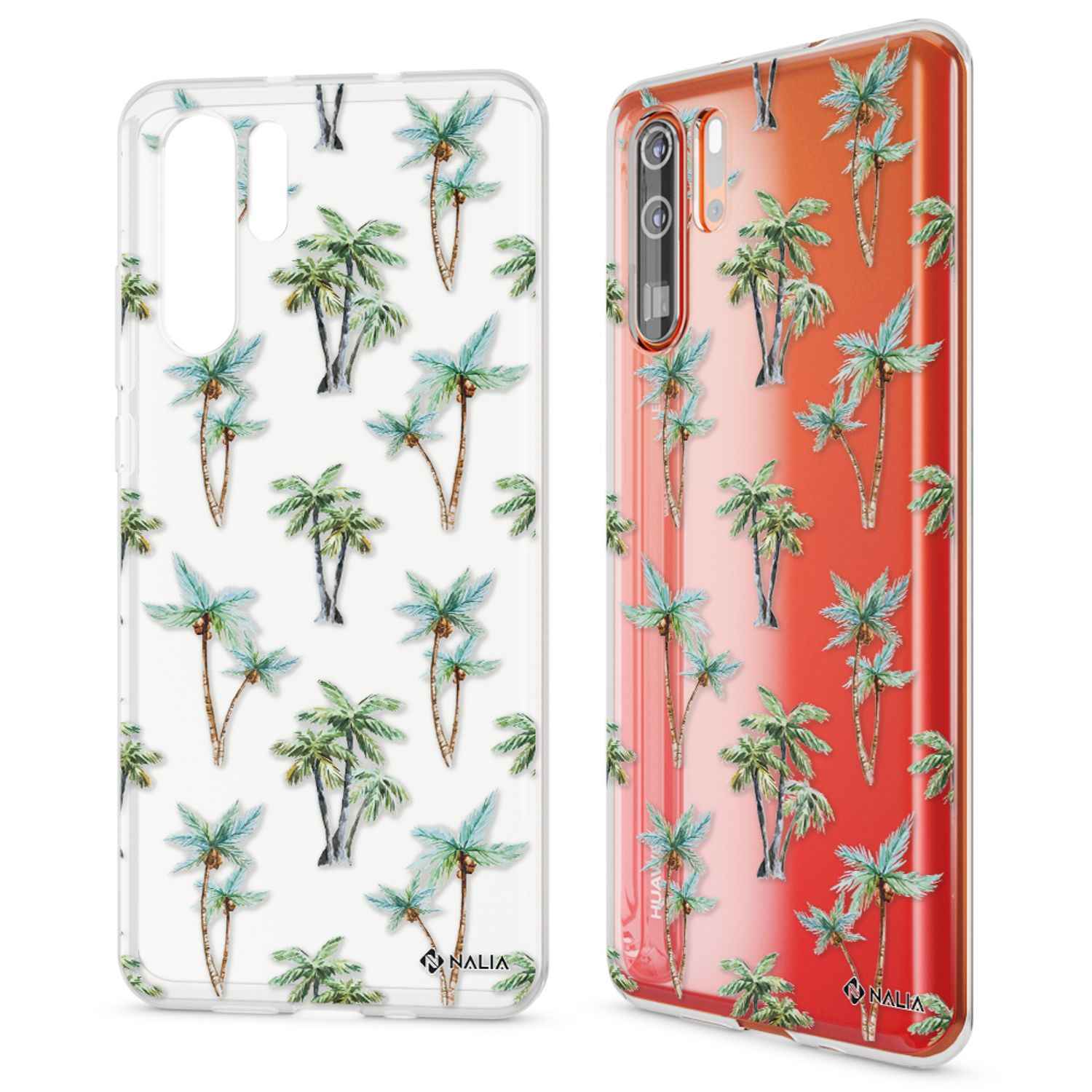 NALIA Hülle für Huawei P30 Pro, Motiv Handyhülle Slim Silikon Case Crystal Cover