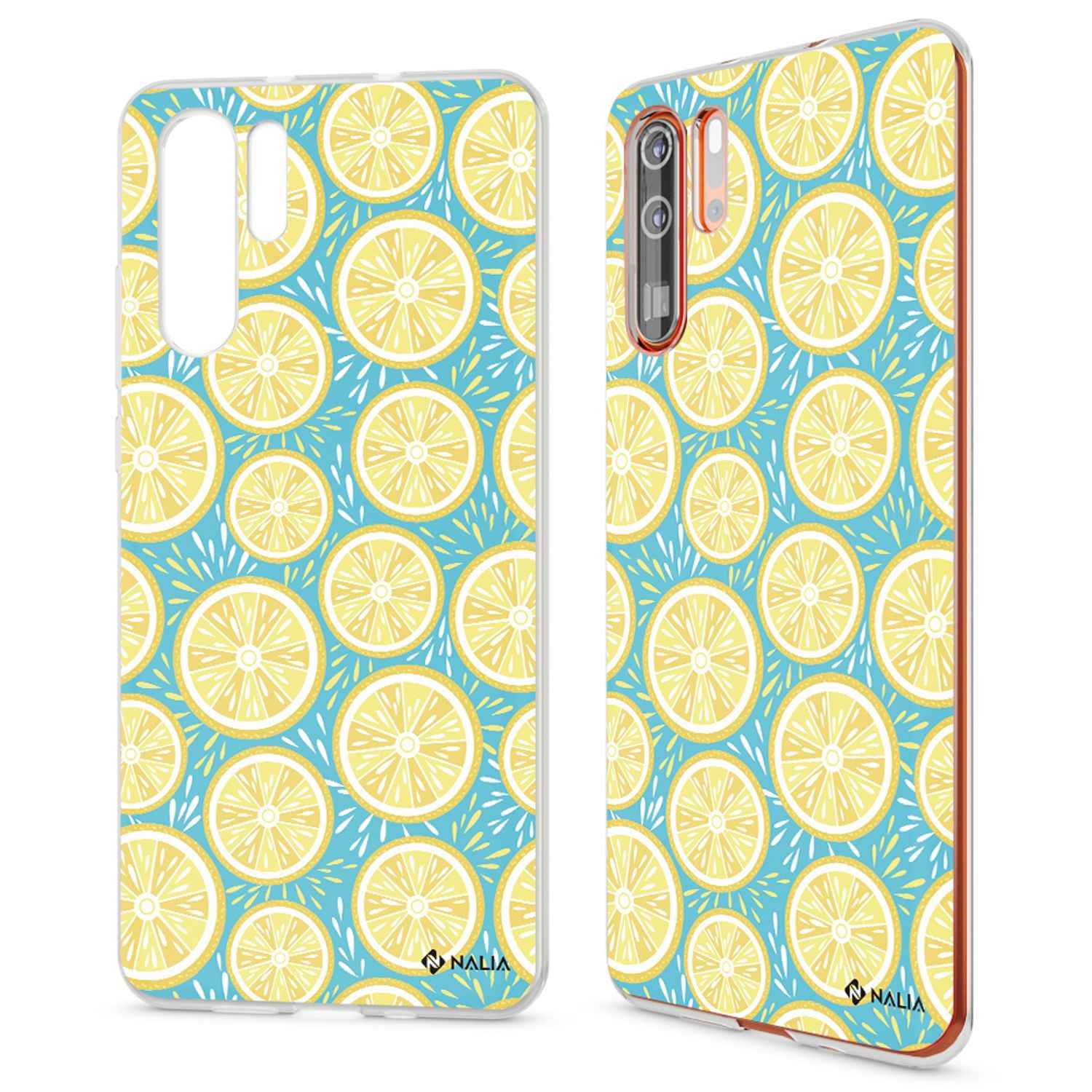 NALIA Hülle für Huawei P30 Pro, Motiv Handyhülle Slim Silikon Case Crystal Cover