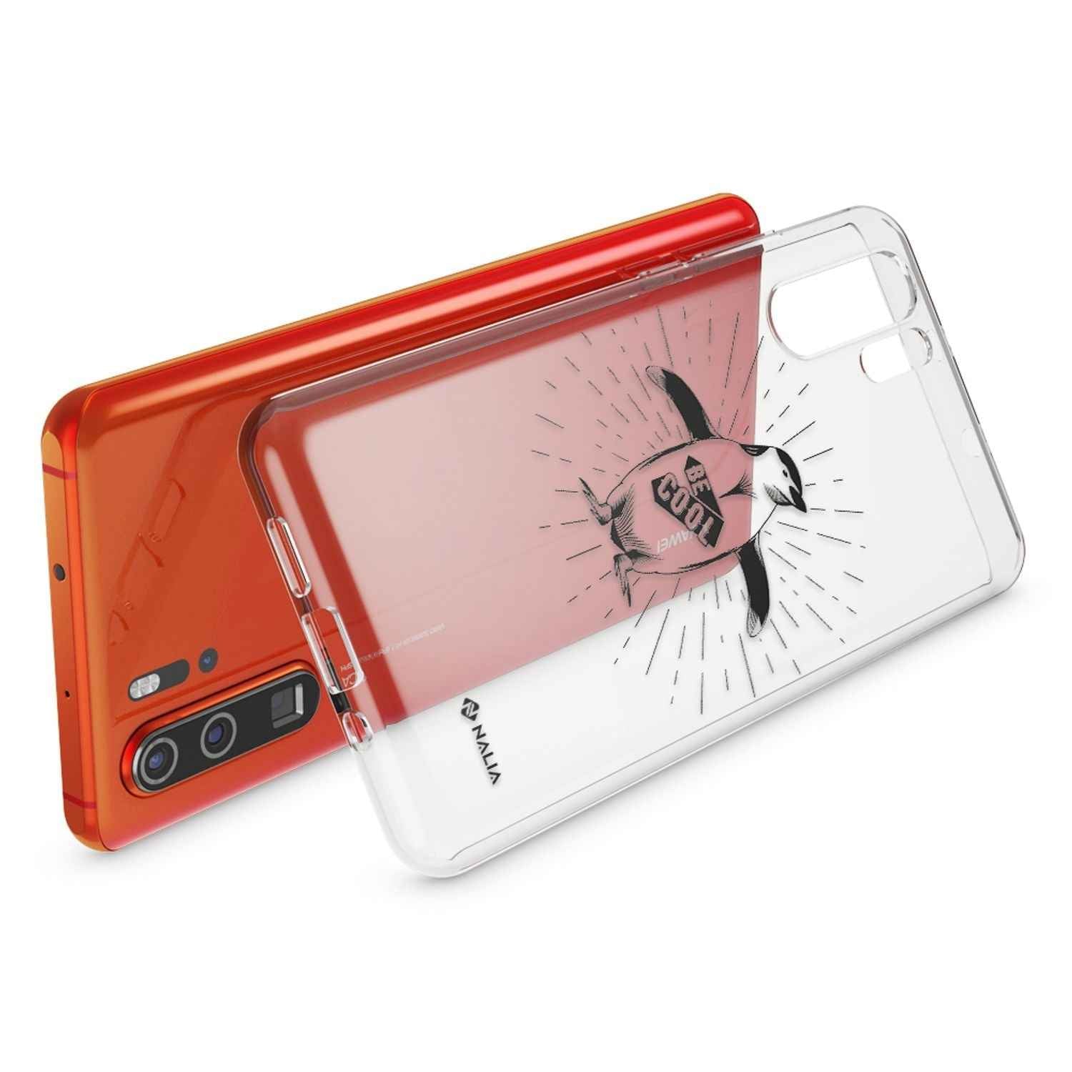 NALIA Hülle für Huawei P30 Pro, Motiv Handyhülle Slim Silikon Case Crystal Cover