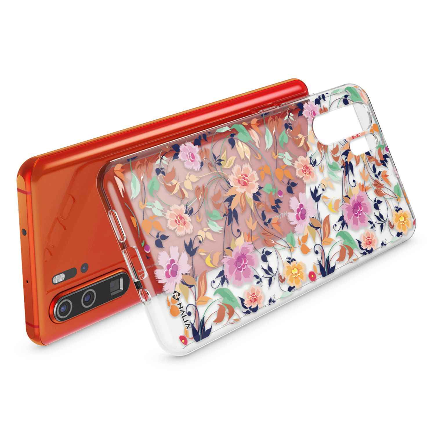 NALIA Hülle für Huawei P30 Pro, Motiv Handyhülle Slim Silikon Case Crystal Cover