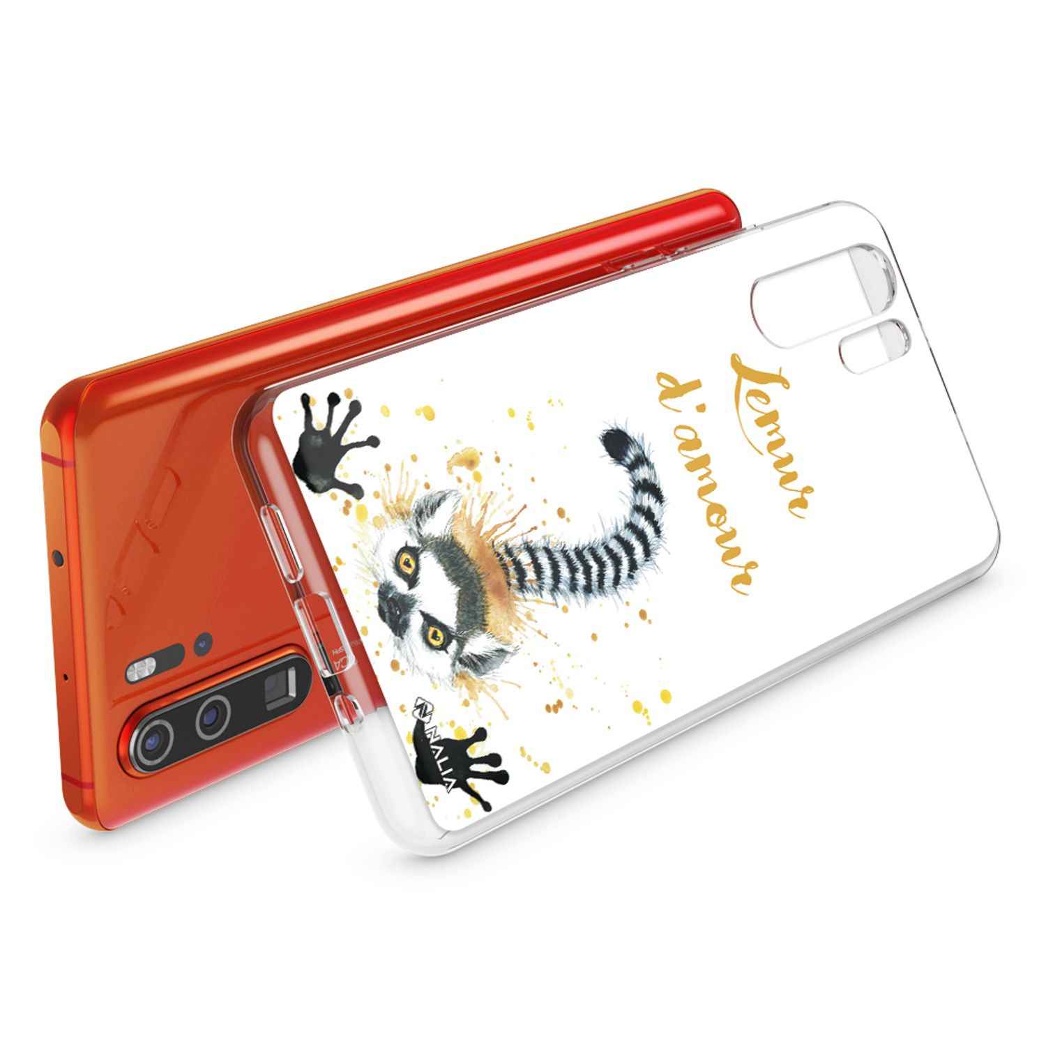 NALIA Hülle für Huawei P30 Pro, Motiv Handyhülle Slim Silikon Case Crystal Cover