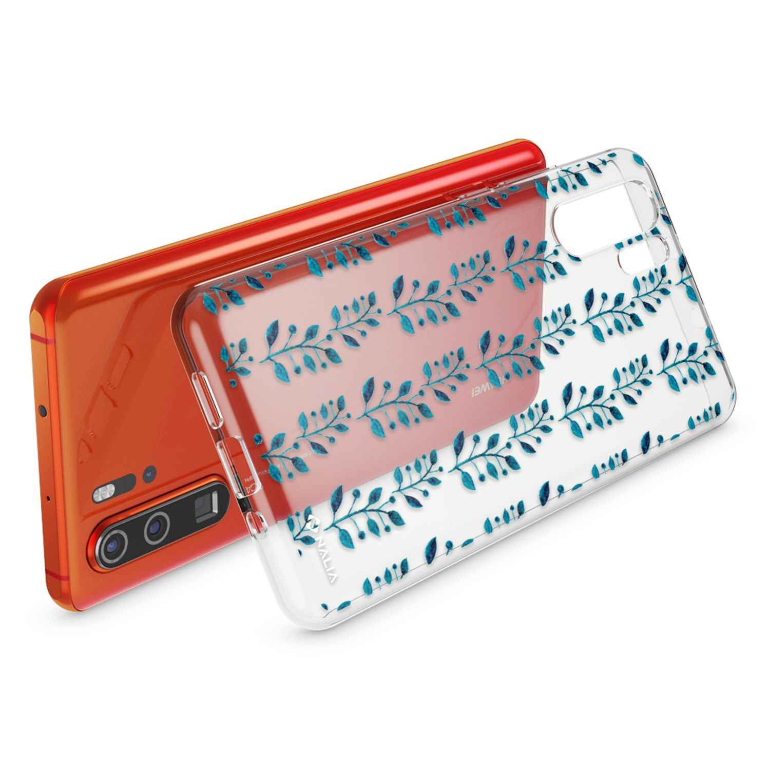 NALIA Hülle für Huawei P30 Pro, Motiv Handyhülle Slim Silikon Case Crystal Cover
