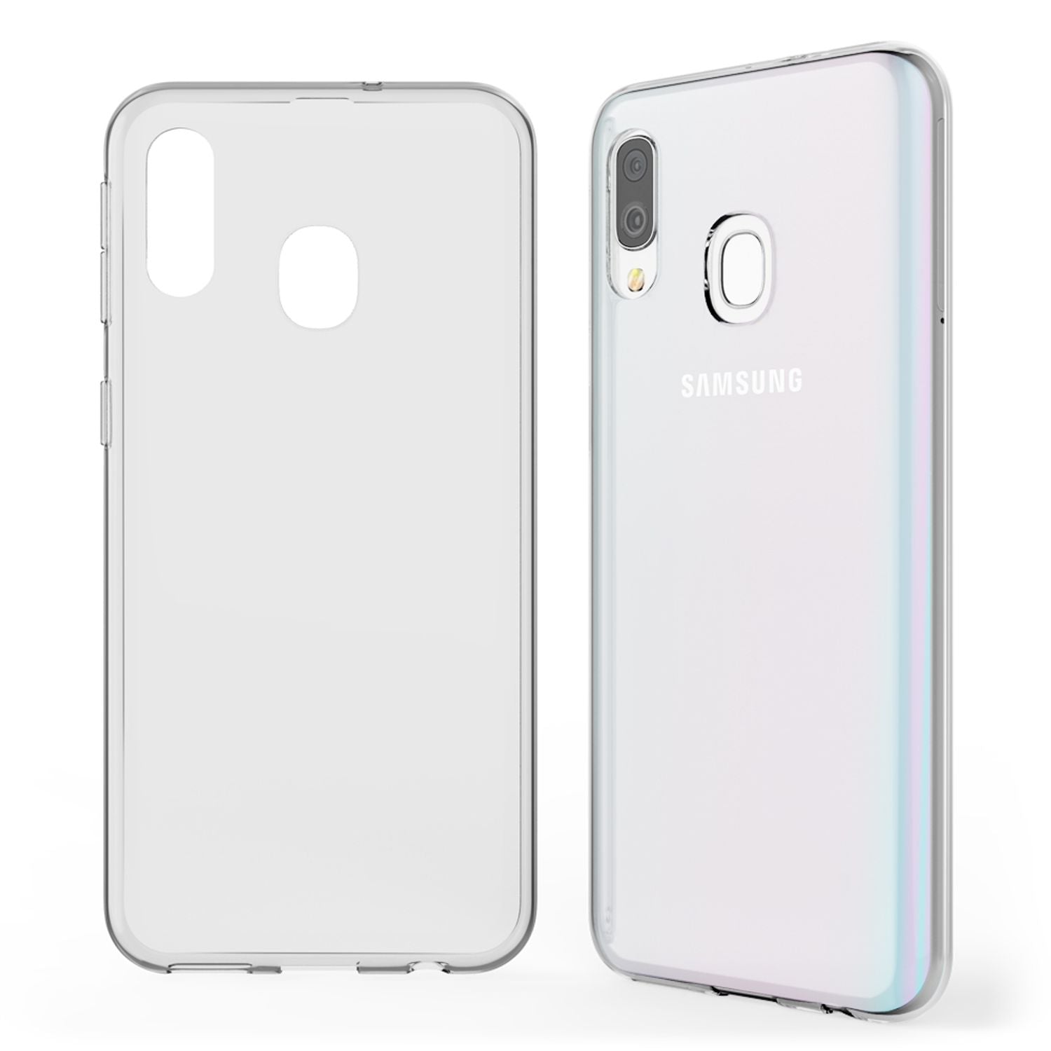 Handyhülle für Samsung Galaxy A40 transparent TPU stoßabsorbierend
