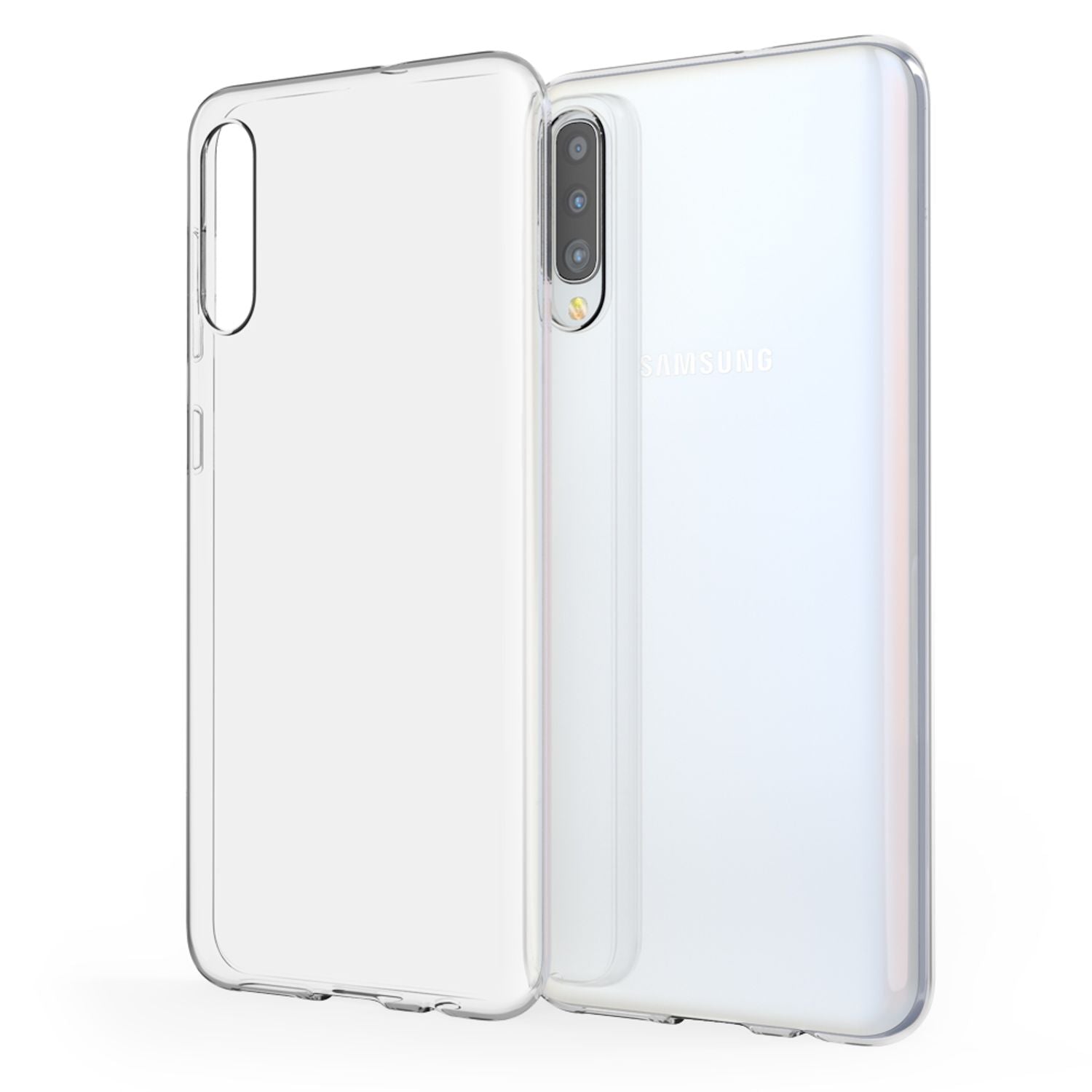 Handyhülle für Samsung Galaxy A50 Silikon transparent stoßabsorbierend