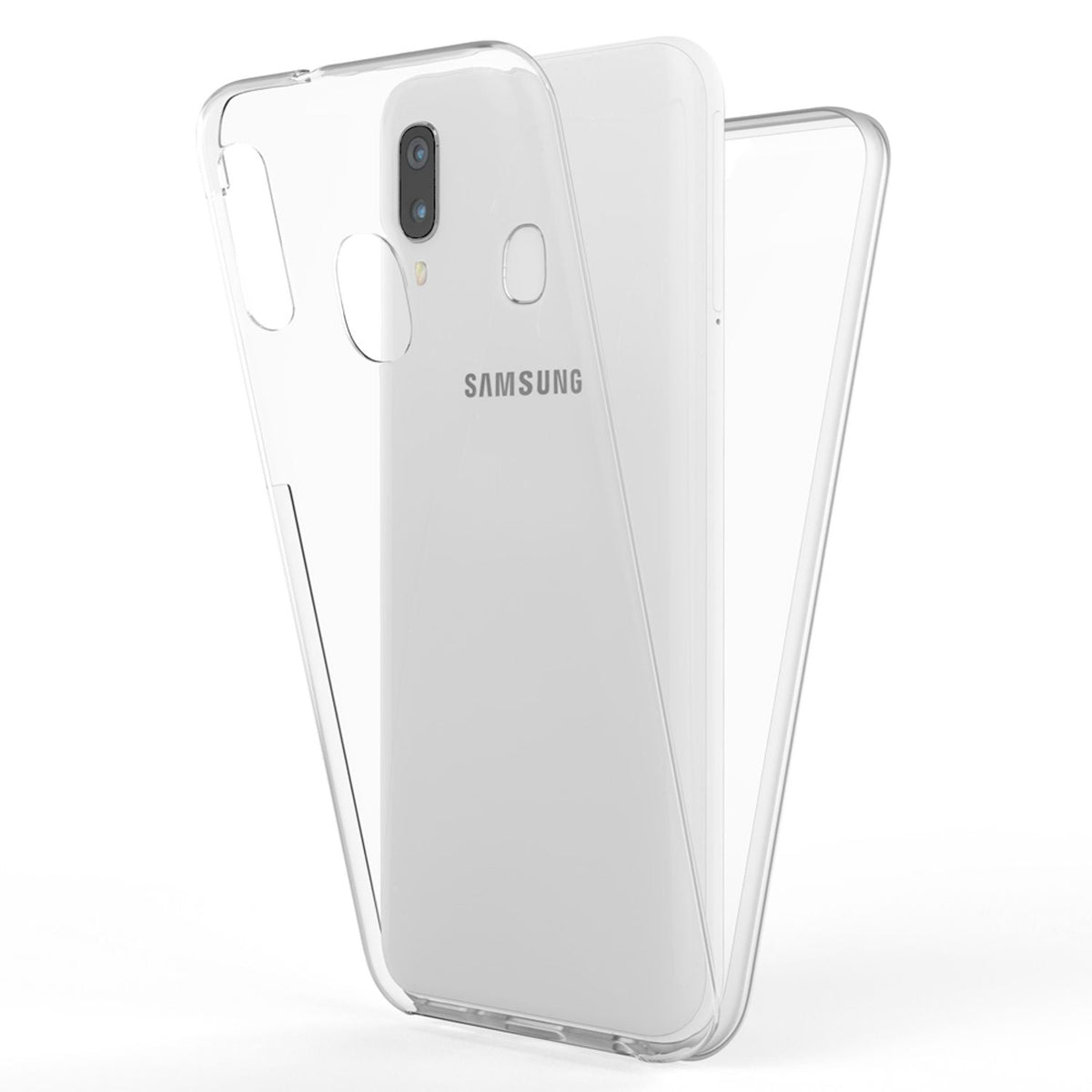 Fullbody Schutzhülle für Samsung Galaxy A20e transparent 360-Grad Schutz